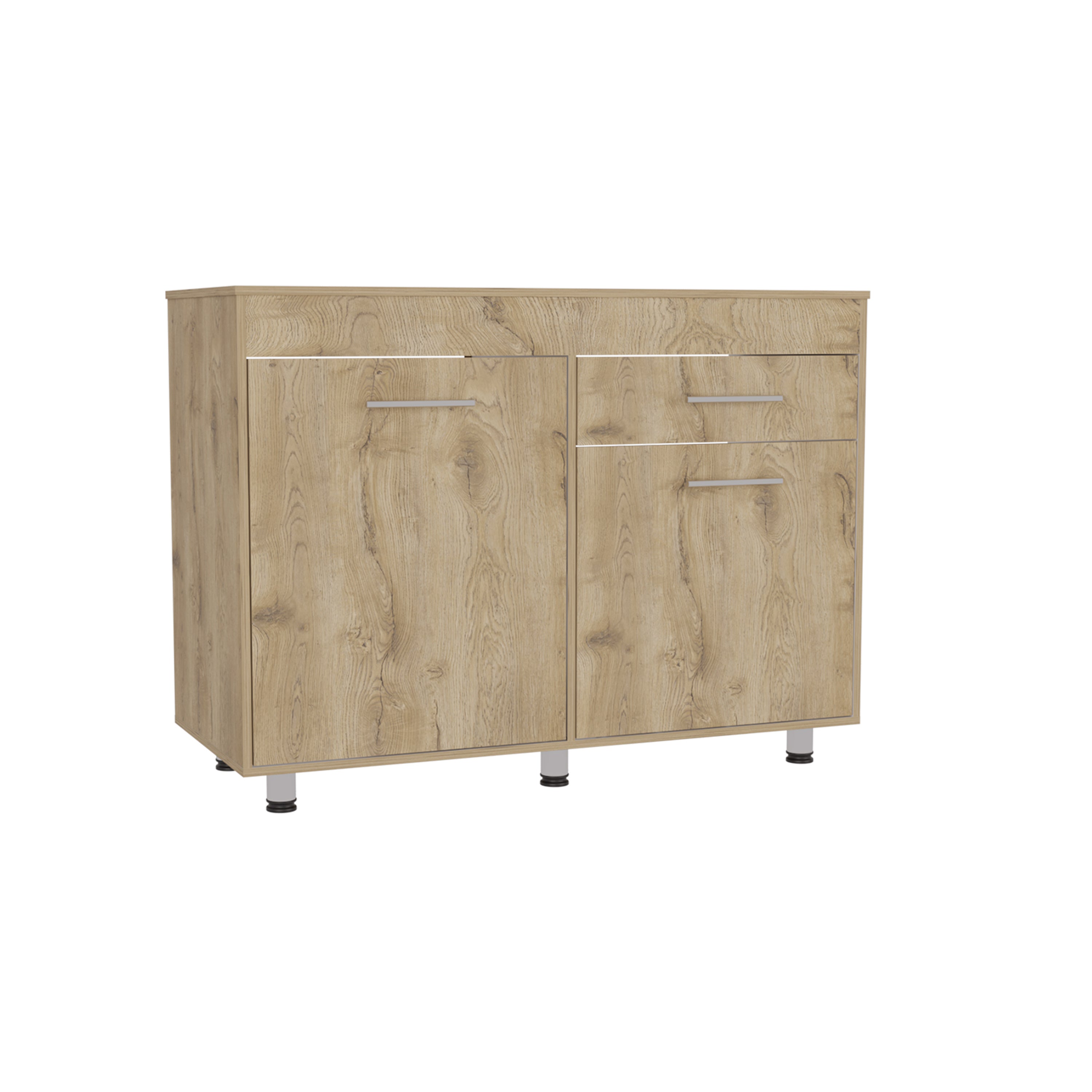 Rainlex 47" Freestanding Utility Sink Cabinet with Drawer, White/Aged Oak