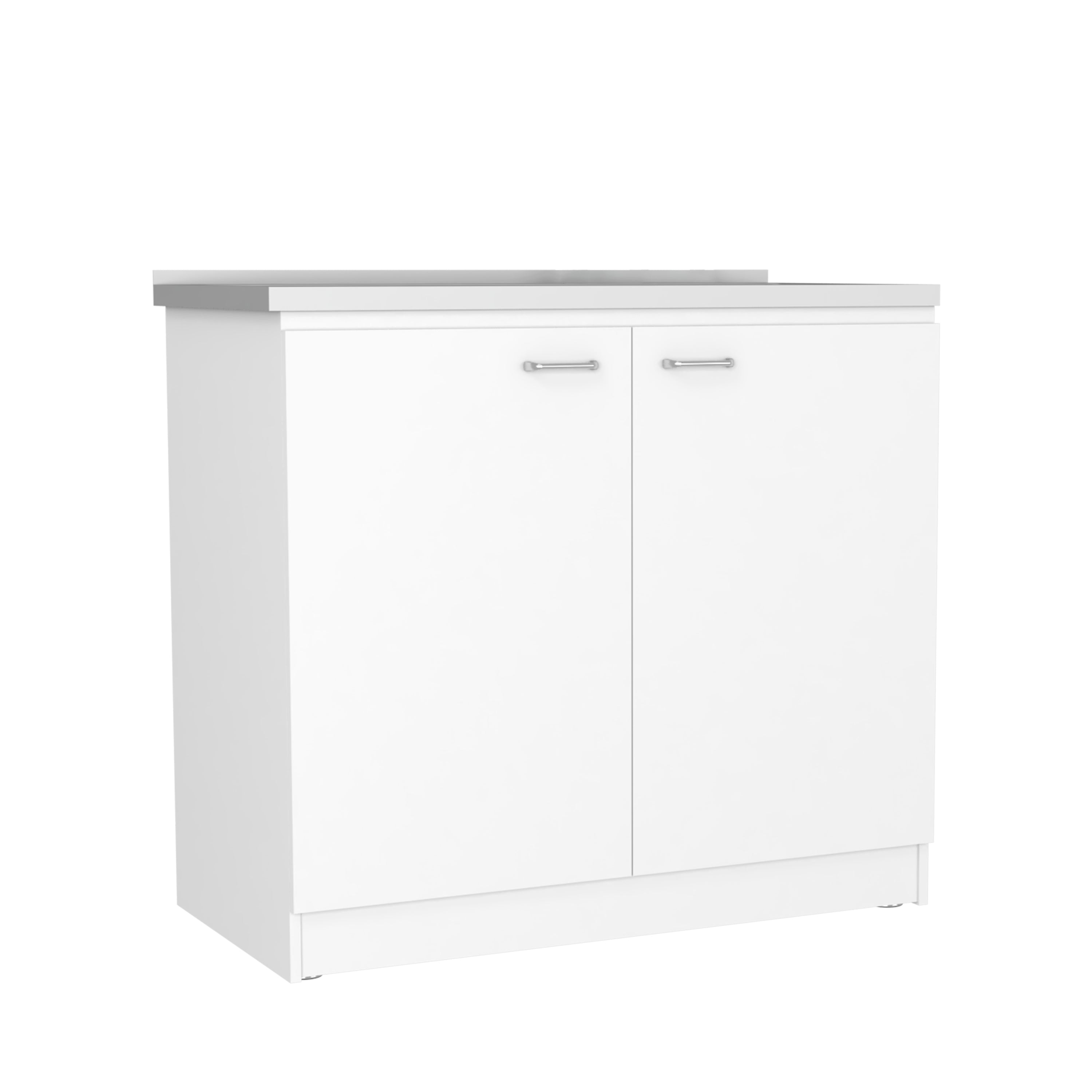 Rainlex Napoles 39" Utility Sink Cabinet with Stainless Steel Basin, White