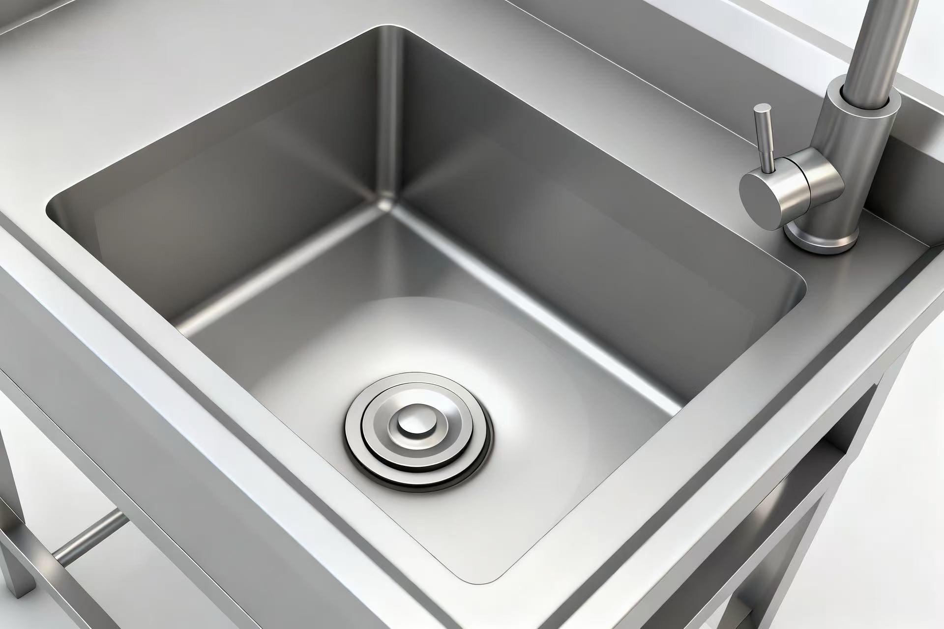 Rainlex 39" Freestanding Stainless Steel Utility Sink with Pull-Out Faucet