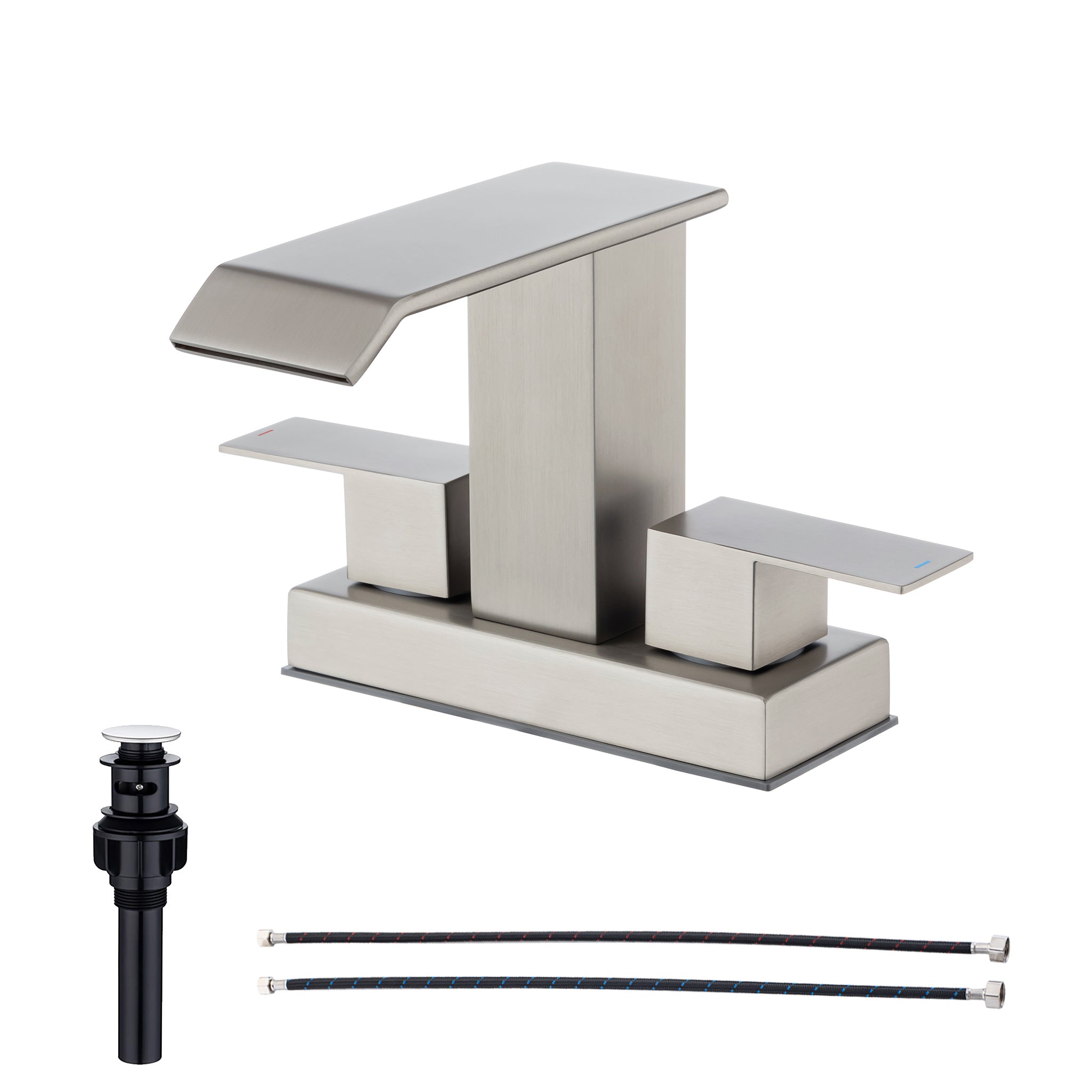 Centerset Faucet 2-handle Bathroom Faucet with Drain Assembly RX3017