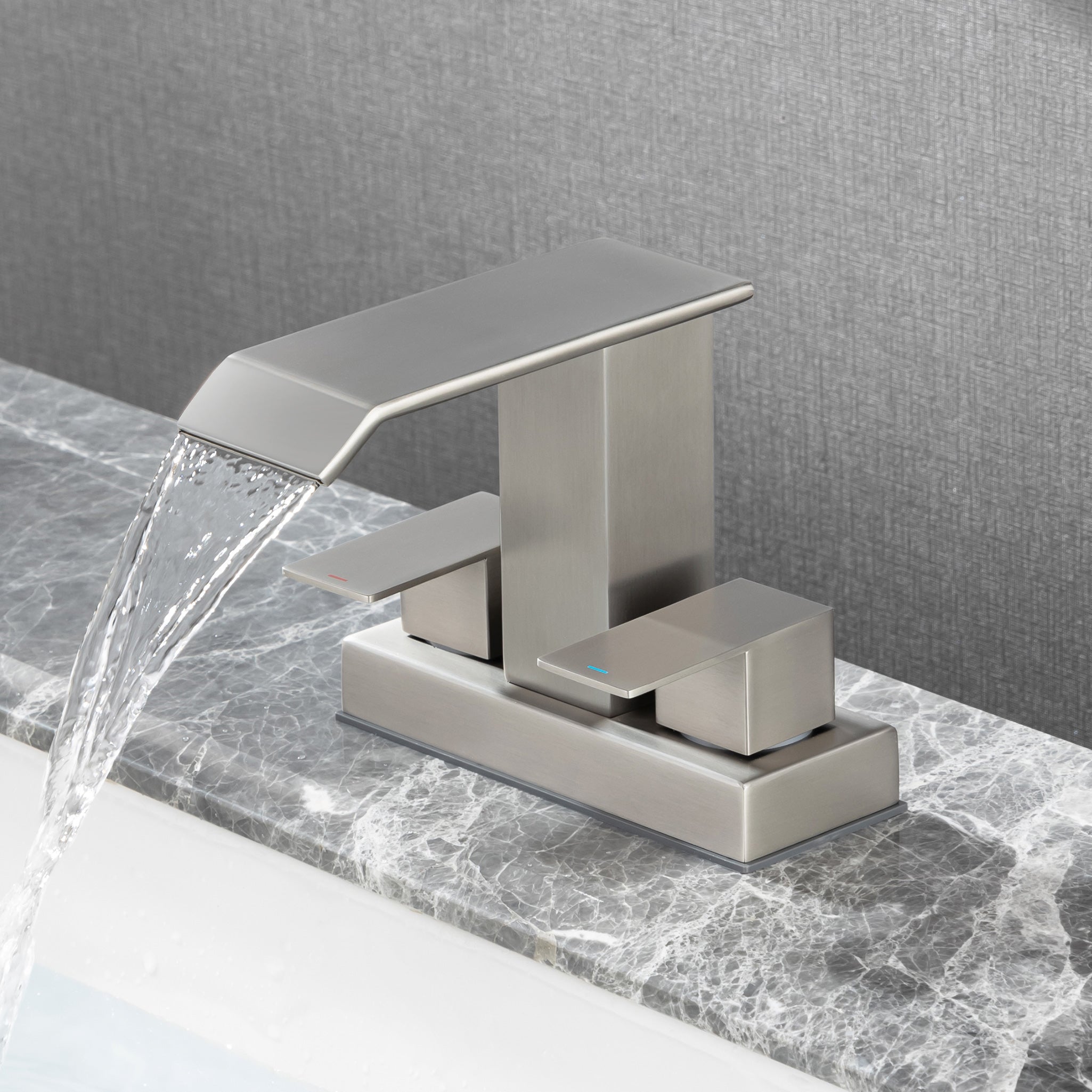 2-Handle Centerset Bathroom Faucet with Drain Assembly (S3017)