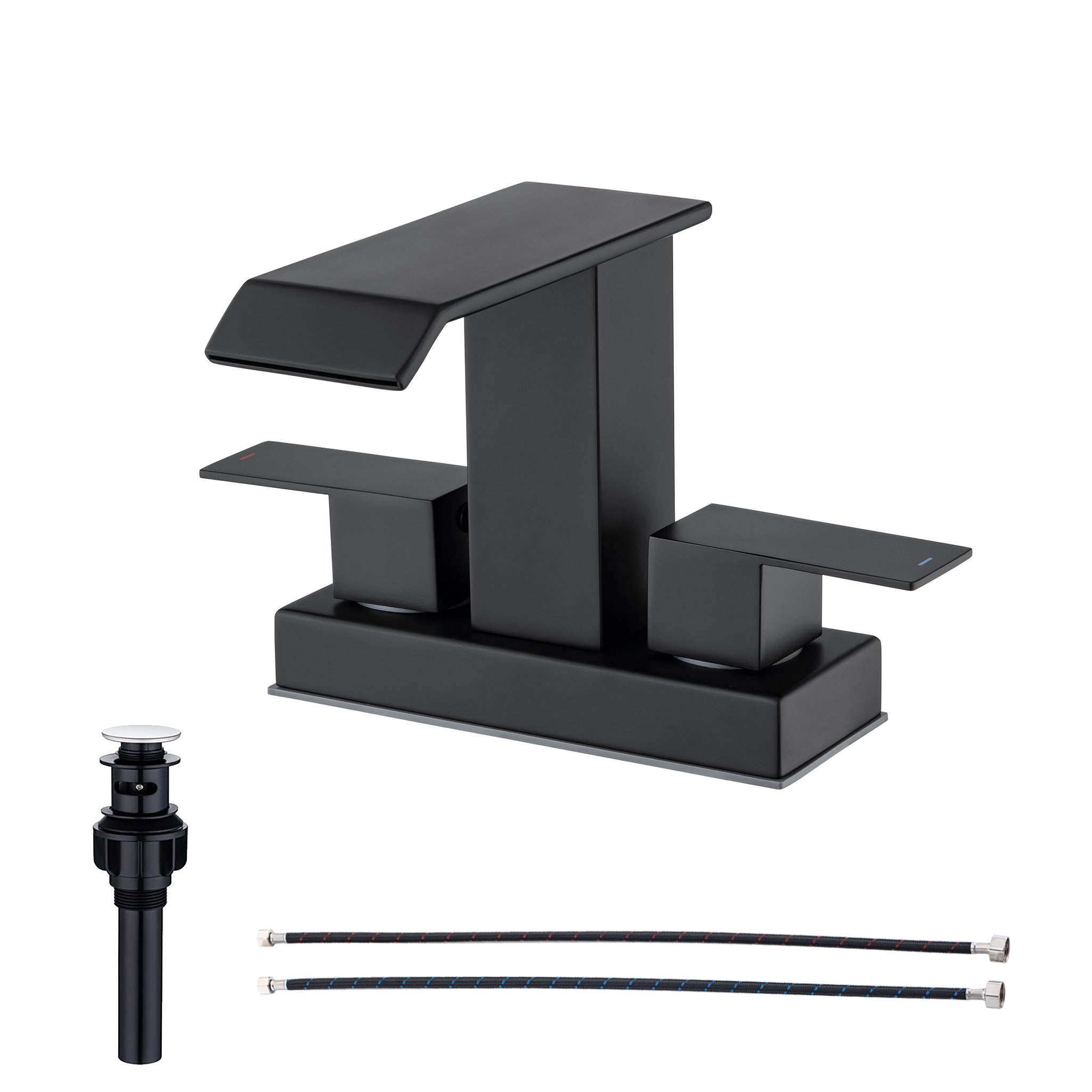 Centerset Faucet 2-handle Bathroom Faucet with Drain Assembly RX3017