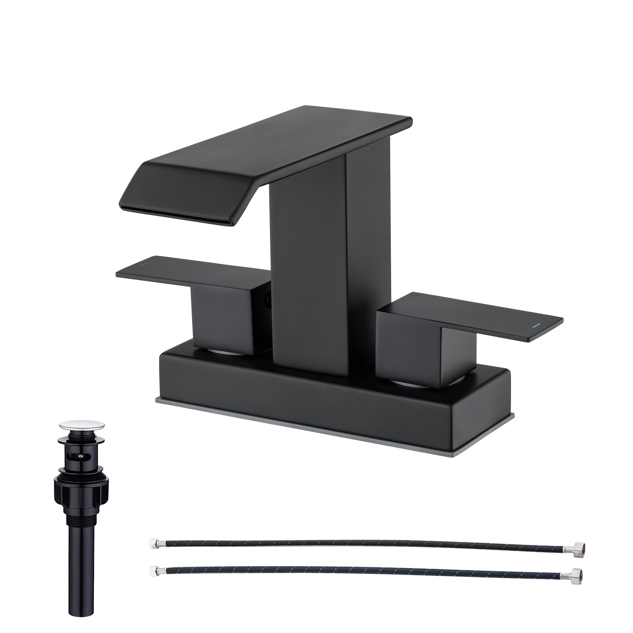 2-Handle Centerset Bathroom Faucet with Drain Assembly (S3017)