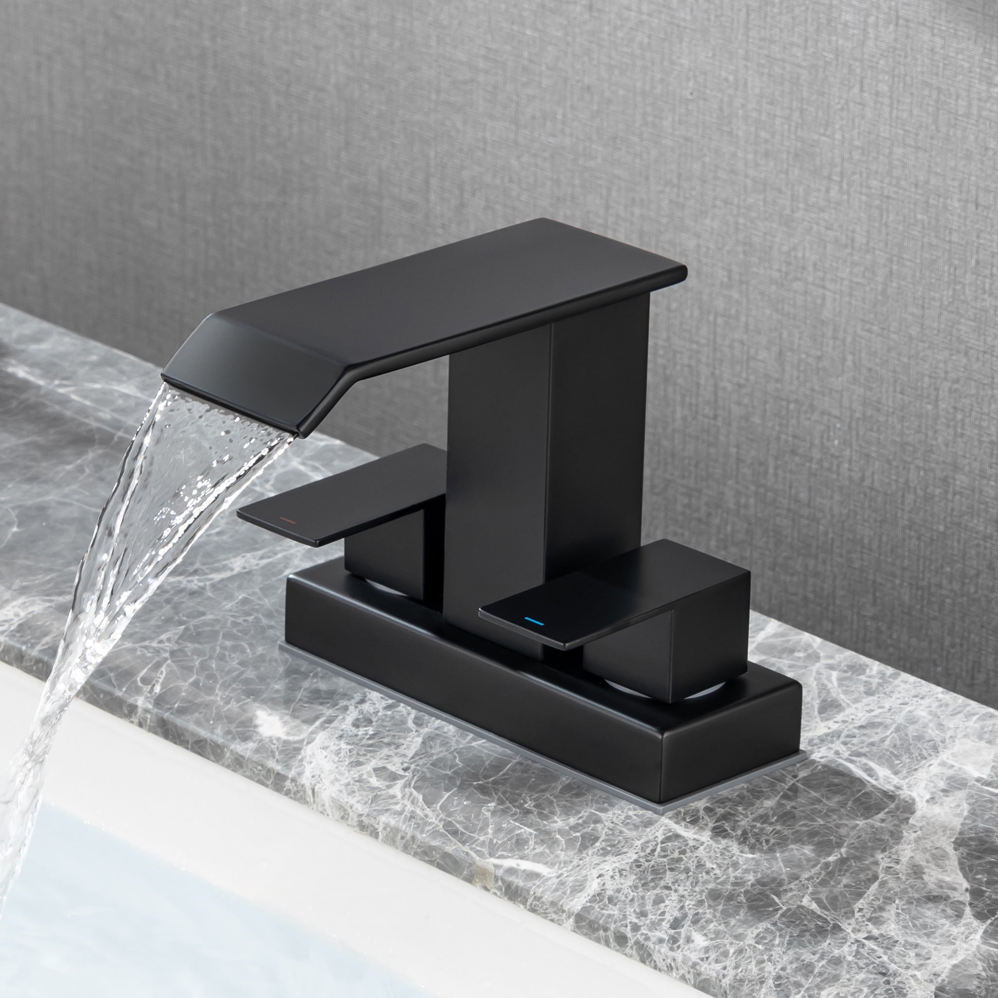 2-Handle Centerset Bathroom Faucet with Drain Assembly (S3017)