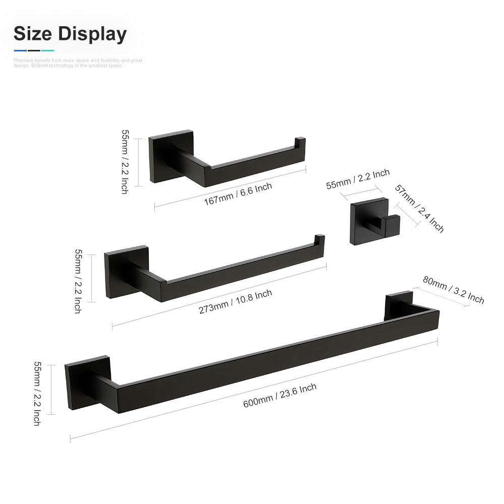 RAINLEX 4-Piece Bathroom Hardware Set (S3300)