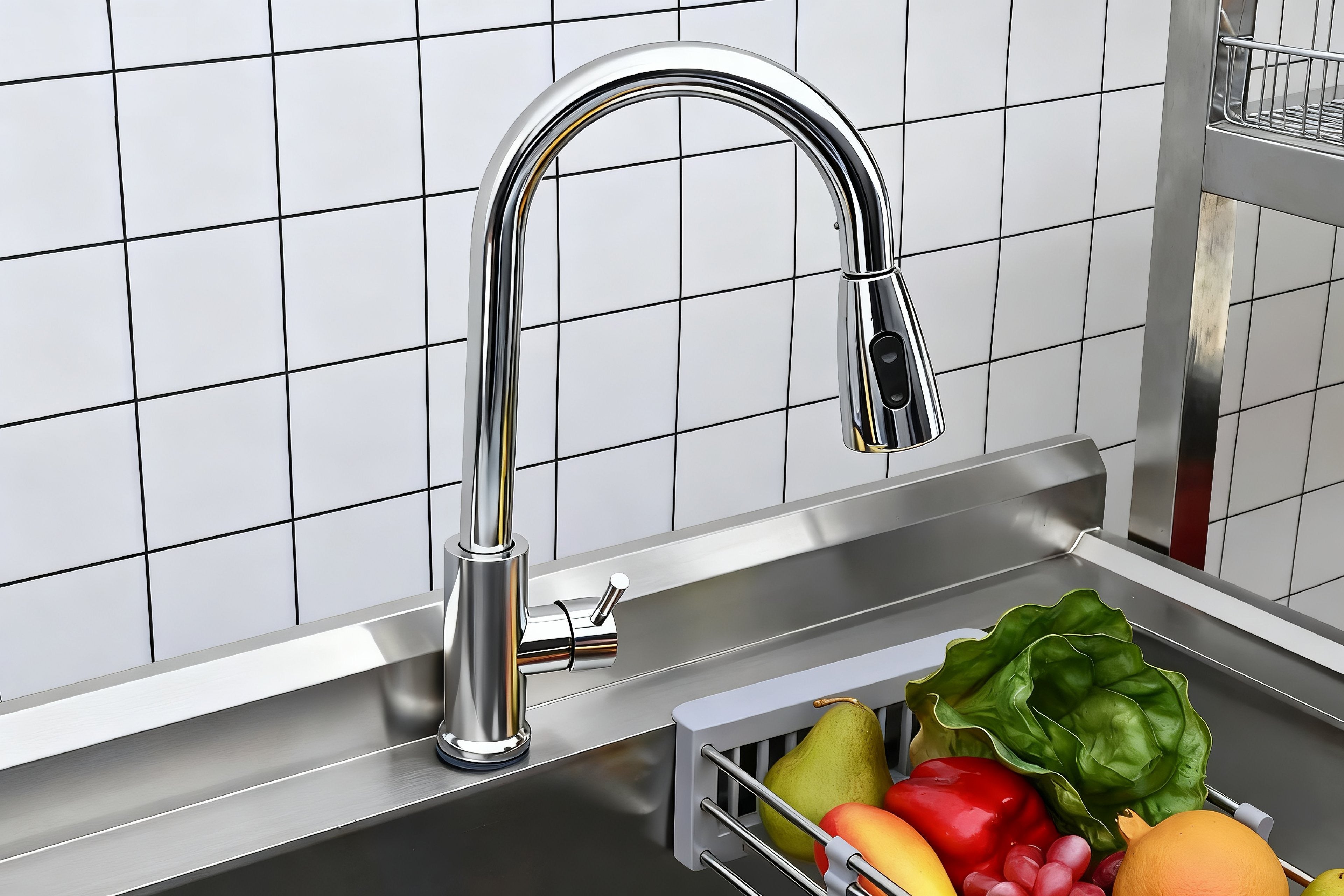 Rainlex 39" Freestanding Stainless Steel Utility Sink with Pull-Out Faucet