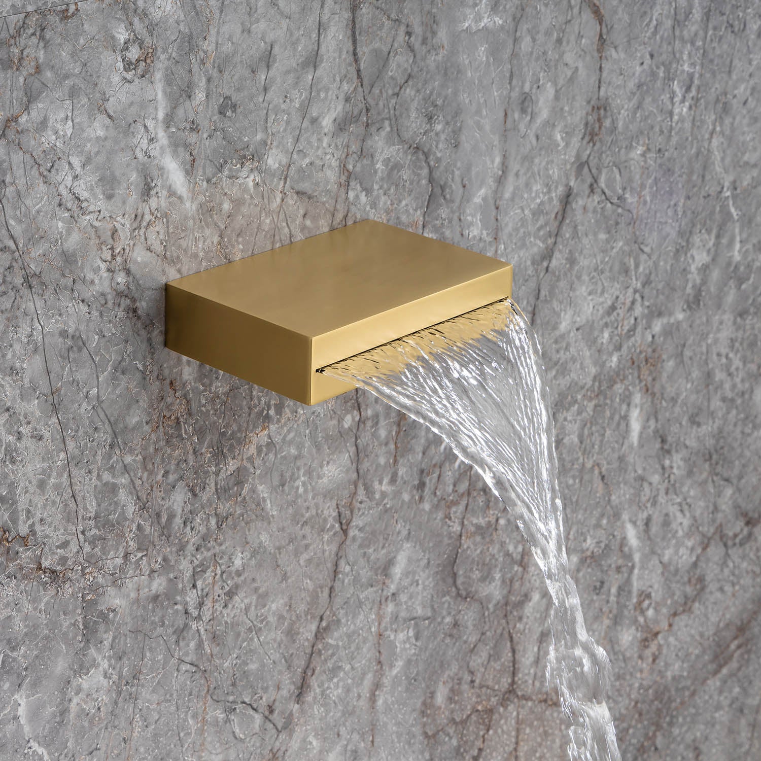 Pommeau de douche carré à 3 voies et montage mural de 10 po avec robinet à montage brut RX97303-10