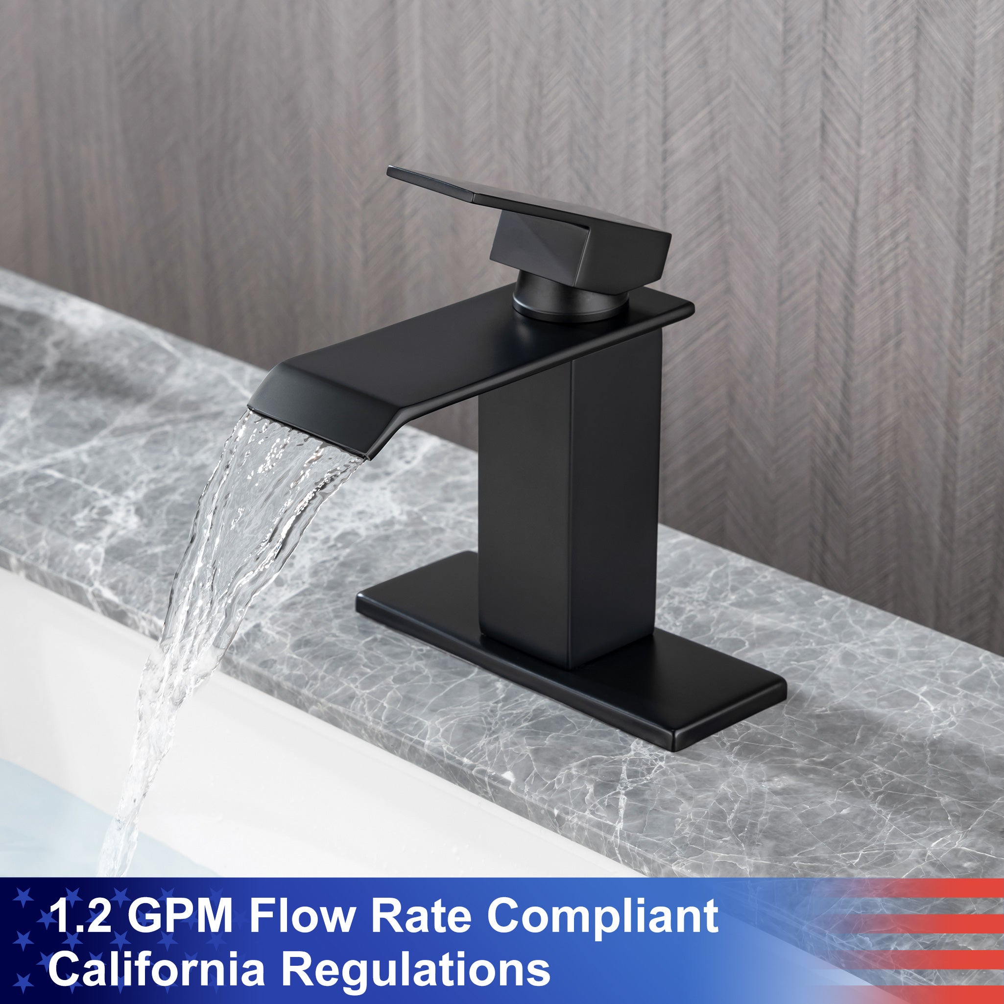 Single-Handle Single-Hole Bathroom Faucet with Drain Assembly