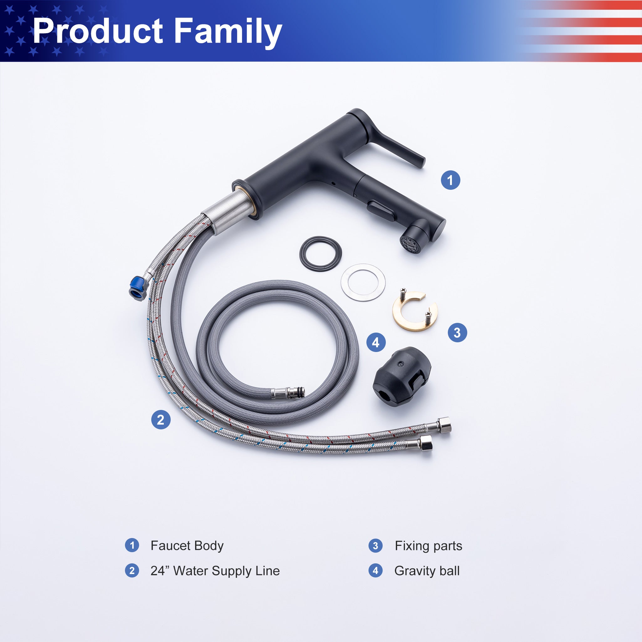 Single-Handle Pull-Out Bathroom Faucet (S5201)