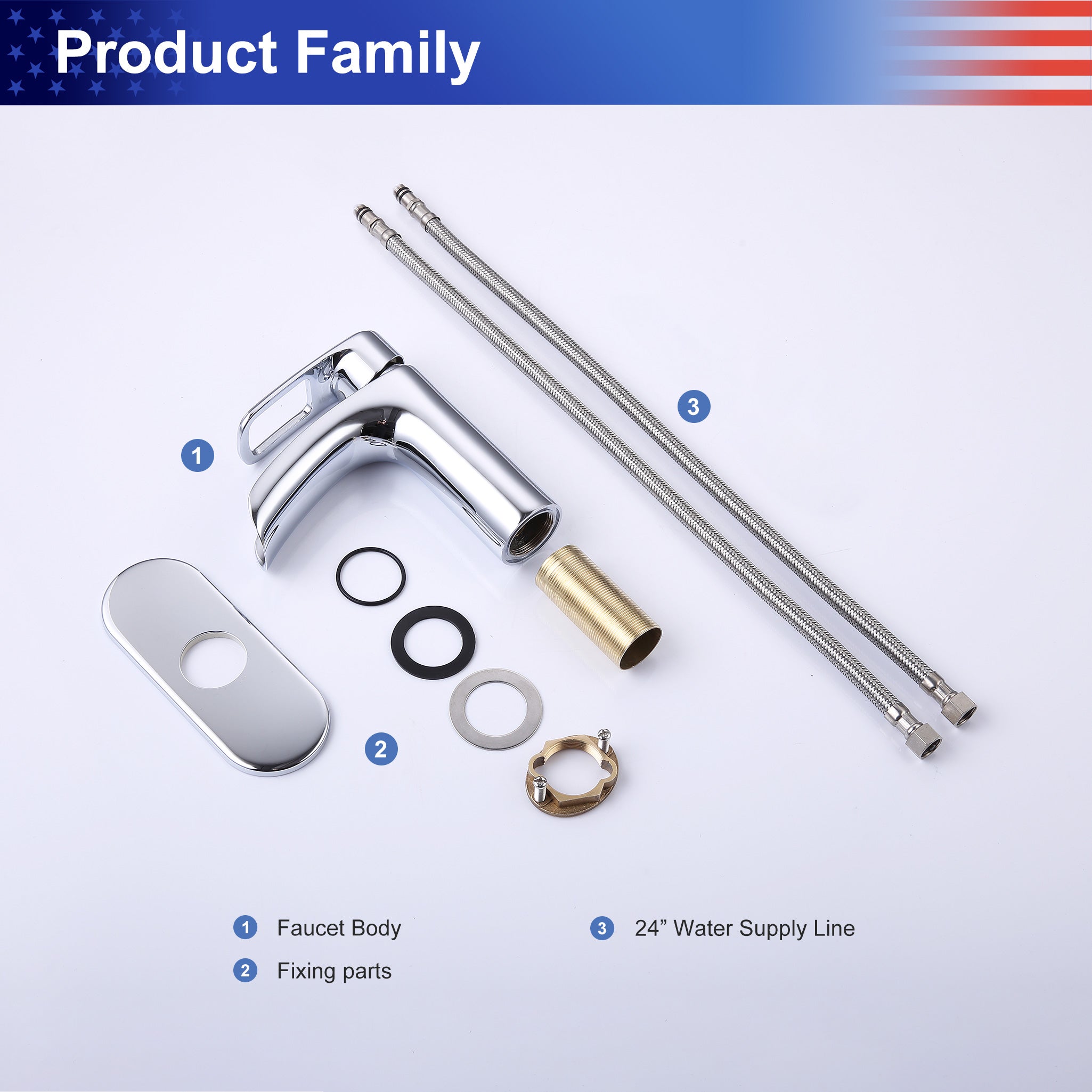 Single-Handle Waterfall Bathroom Faucet