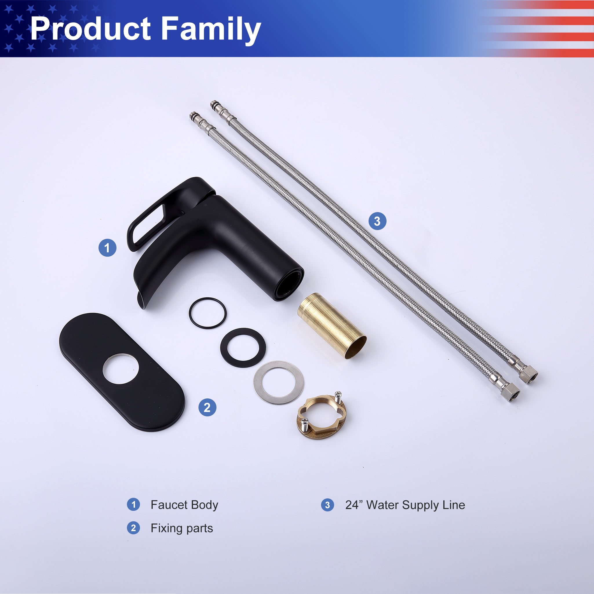 Single-Handle Waterfall Bathroom Faucet
