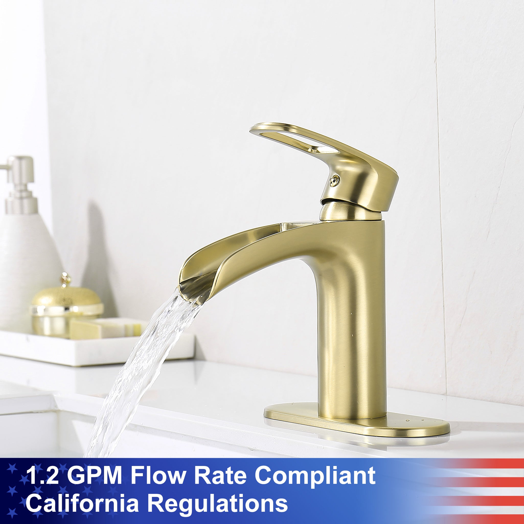 Single-Handle Waterfall Bathroom Faucet