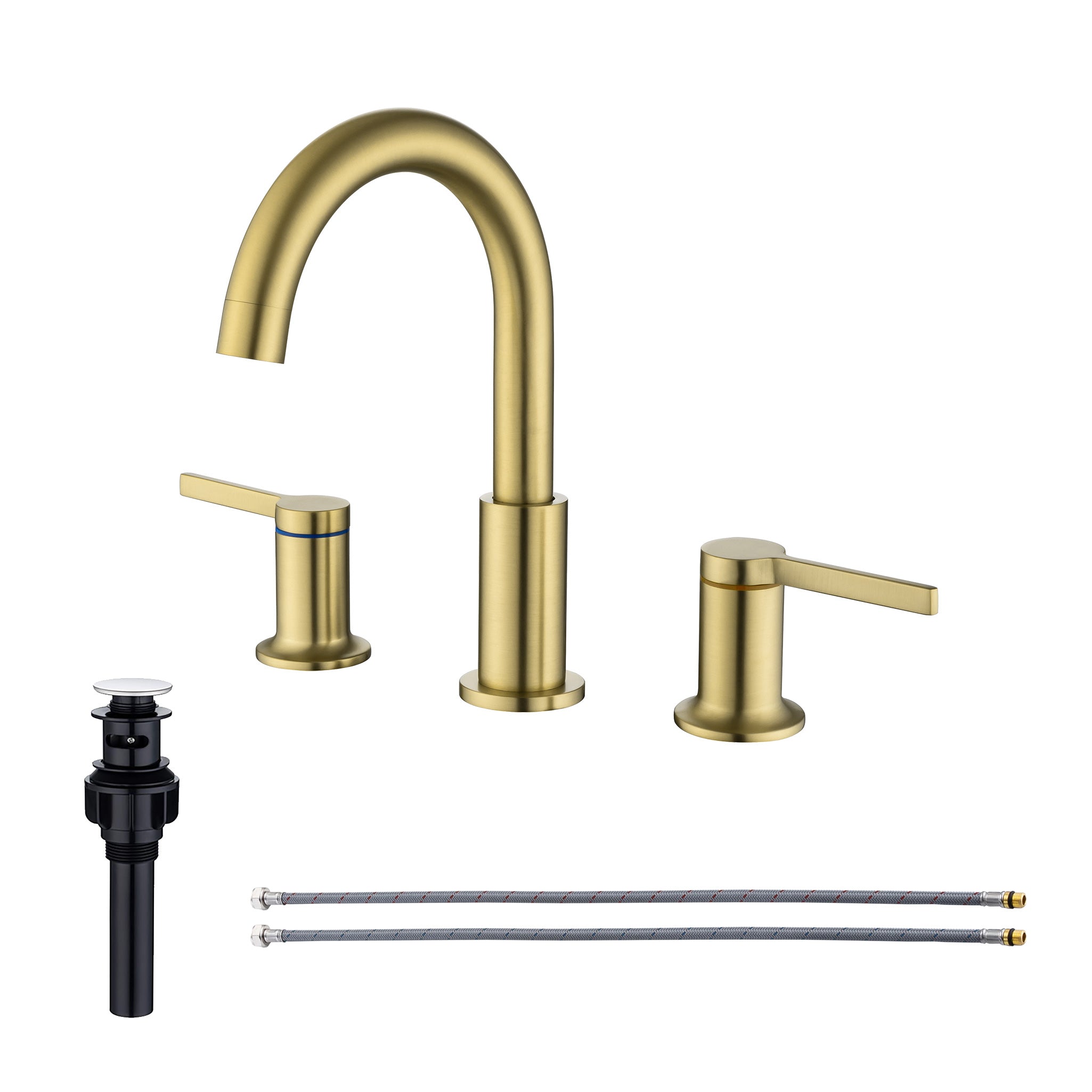 Widespread Faucet 2-handle Bathroom Faucet with Drain Assembly RX5401