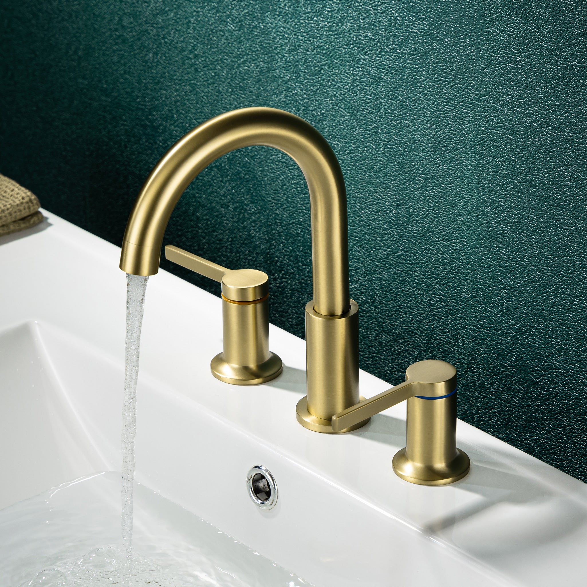 Robinet de salle de bain à 2 poignées avec ensemble de vidange RX5401