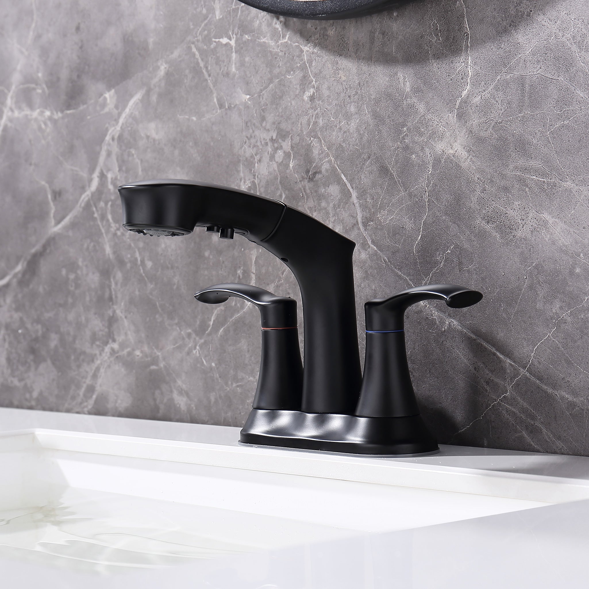 Centerset 2-Handle Pull-Out In Black