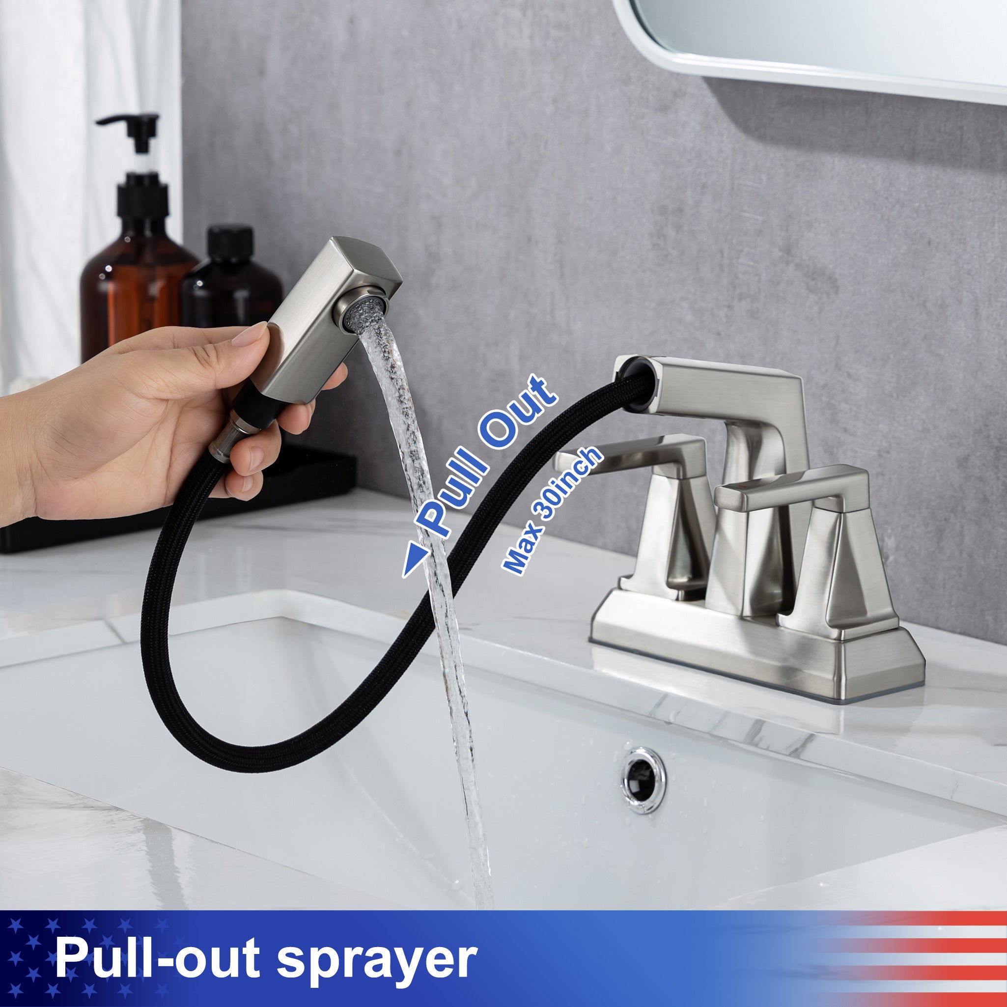 Drip-free faucet Pull-Out Sprayer