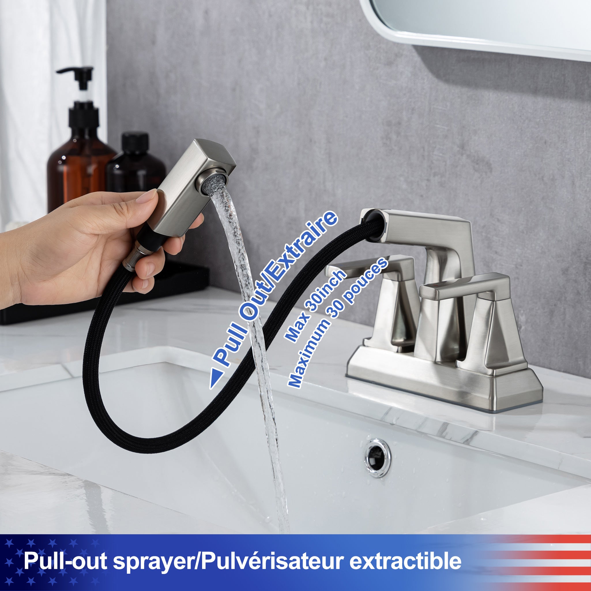 Robinet de salle de bain à 2 poignées central RX5601 