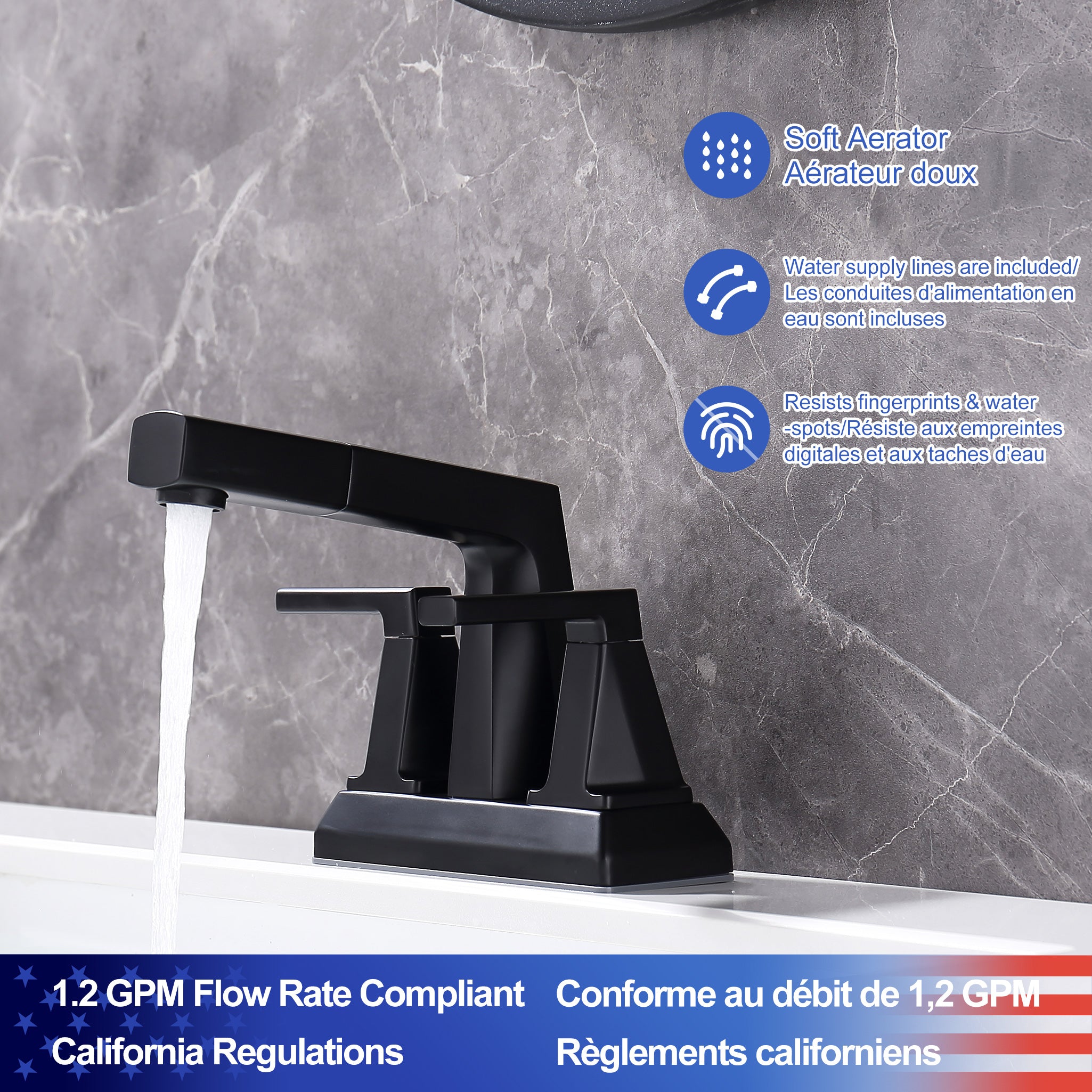 2-Handle Centerset Bathroom Faucet
