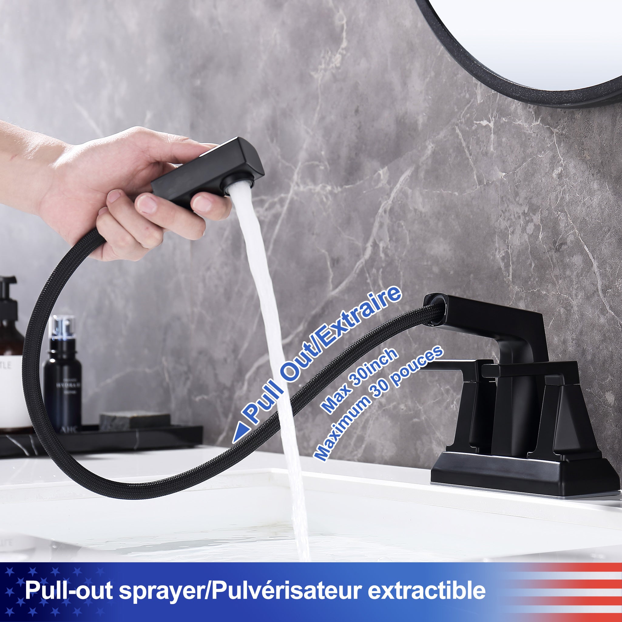 Robinet de salle de bain à 2 poignées central RX5601 