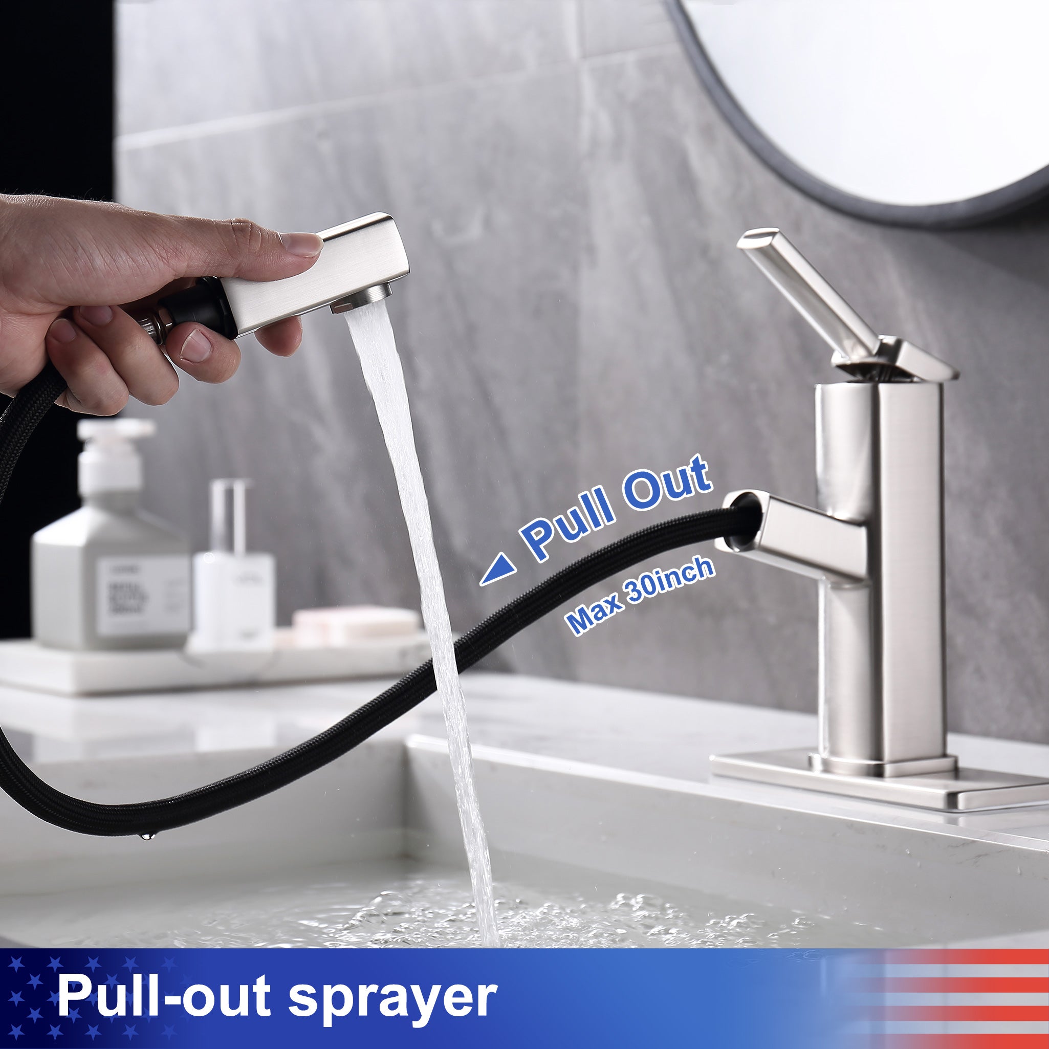 Single-Handle Pull-Out Bathroom Faucet RX5801
