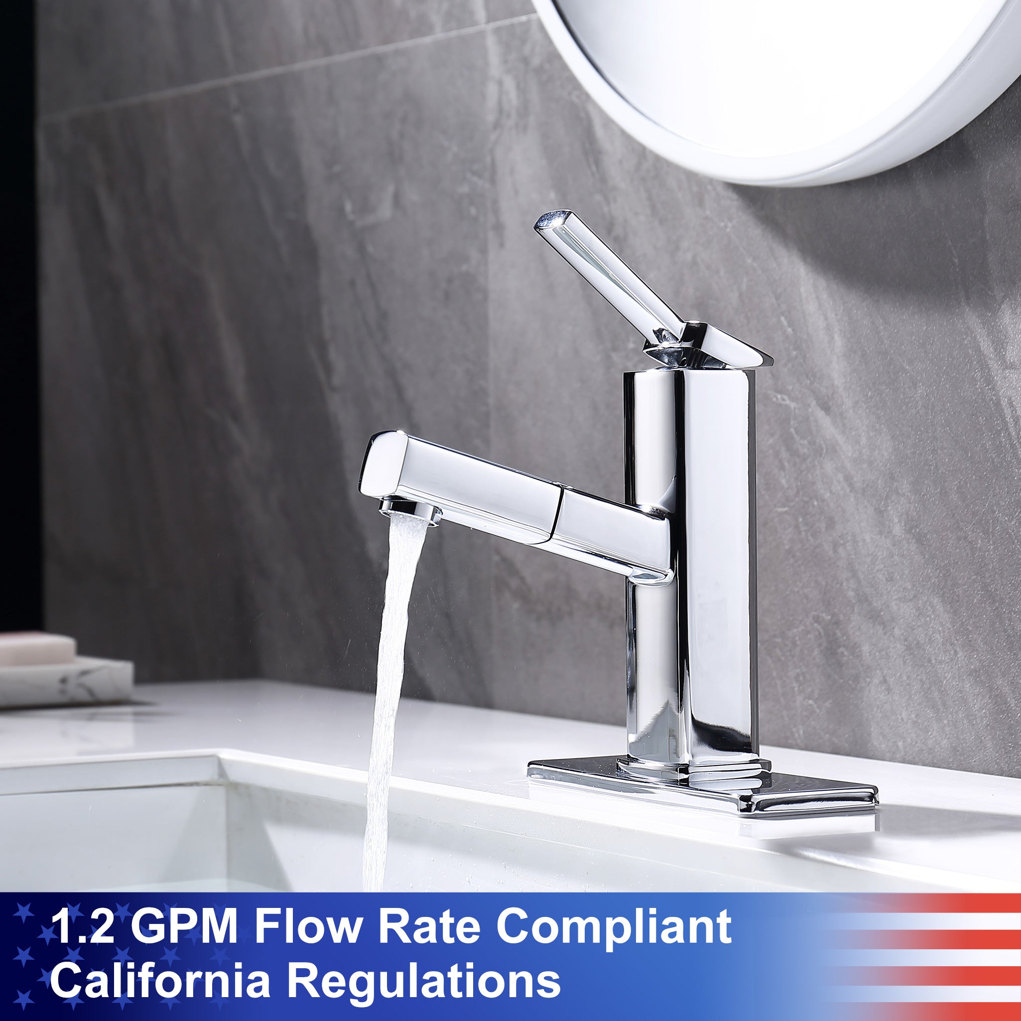 Single-Handle Pull-Out Bathroom Faucet (S5801)