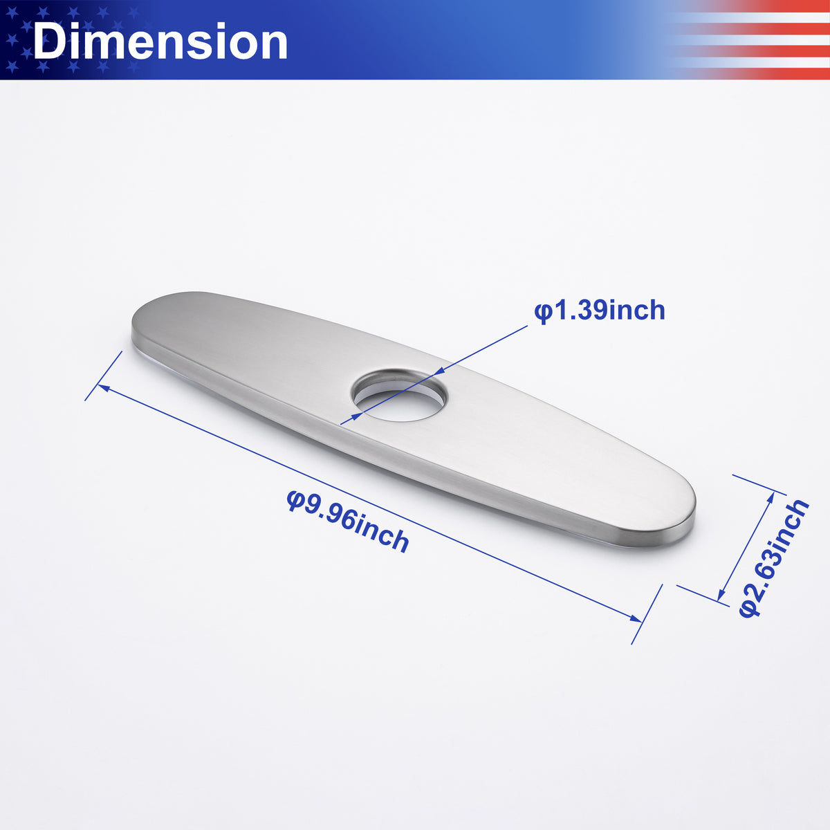 RAINLEX 10 in. Deck Plate for Kitchen Faucet