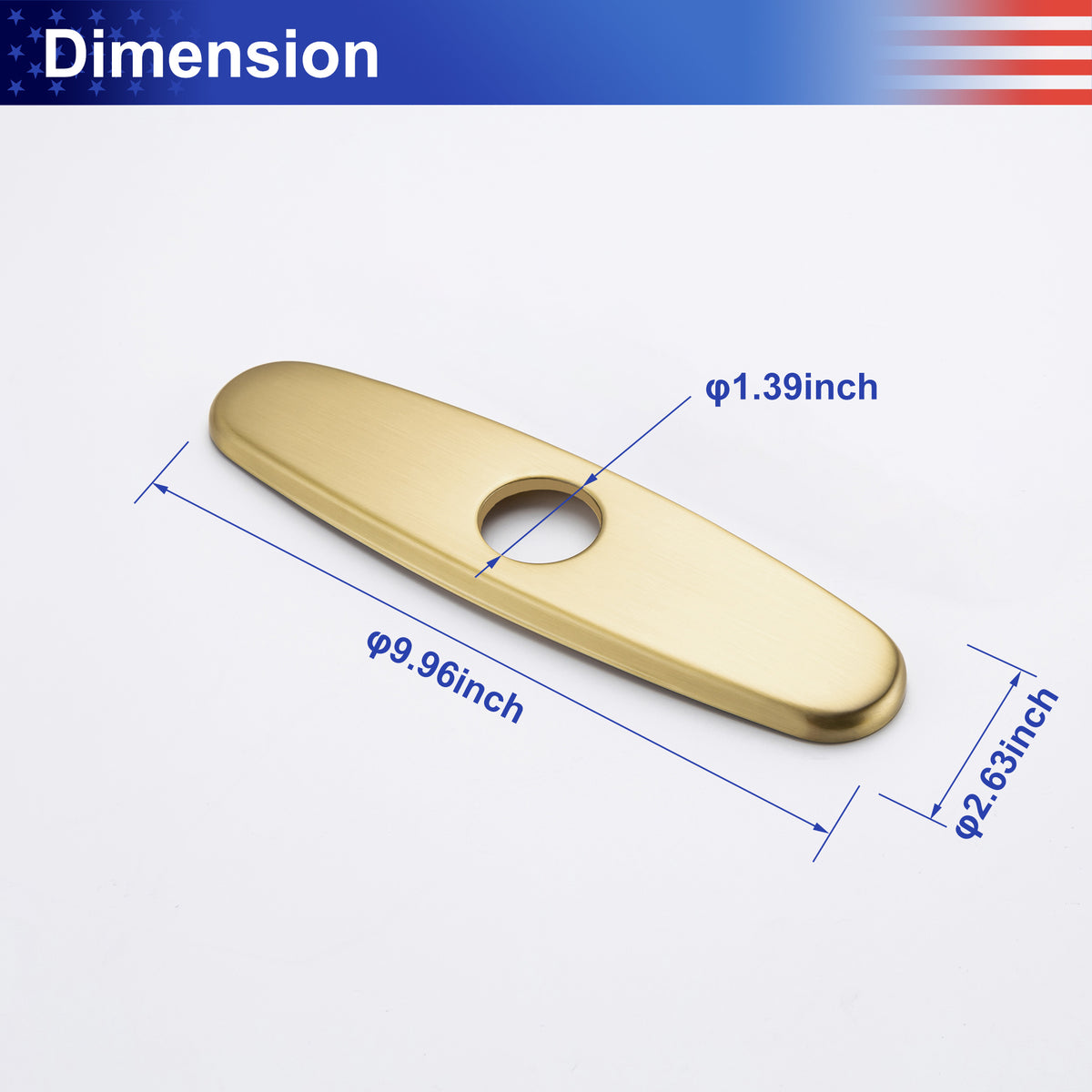 RAINLEX 10 in. Deck Plate for Kitchen Faucet