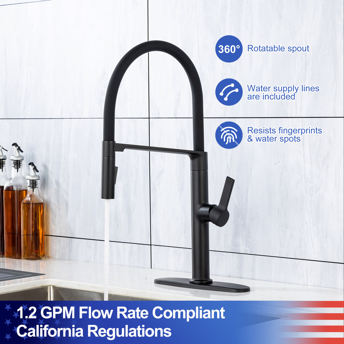 Single-Handle Pull-Down Kitchen Faucet