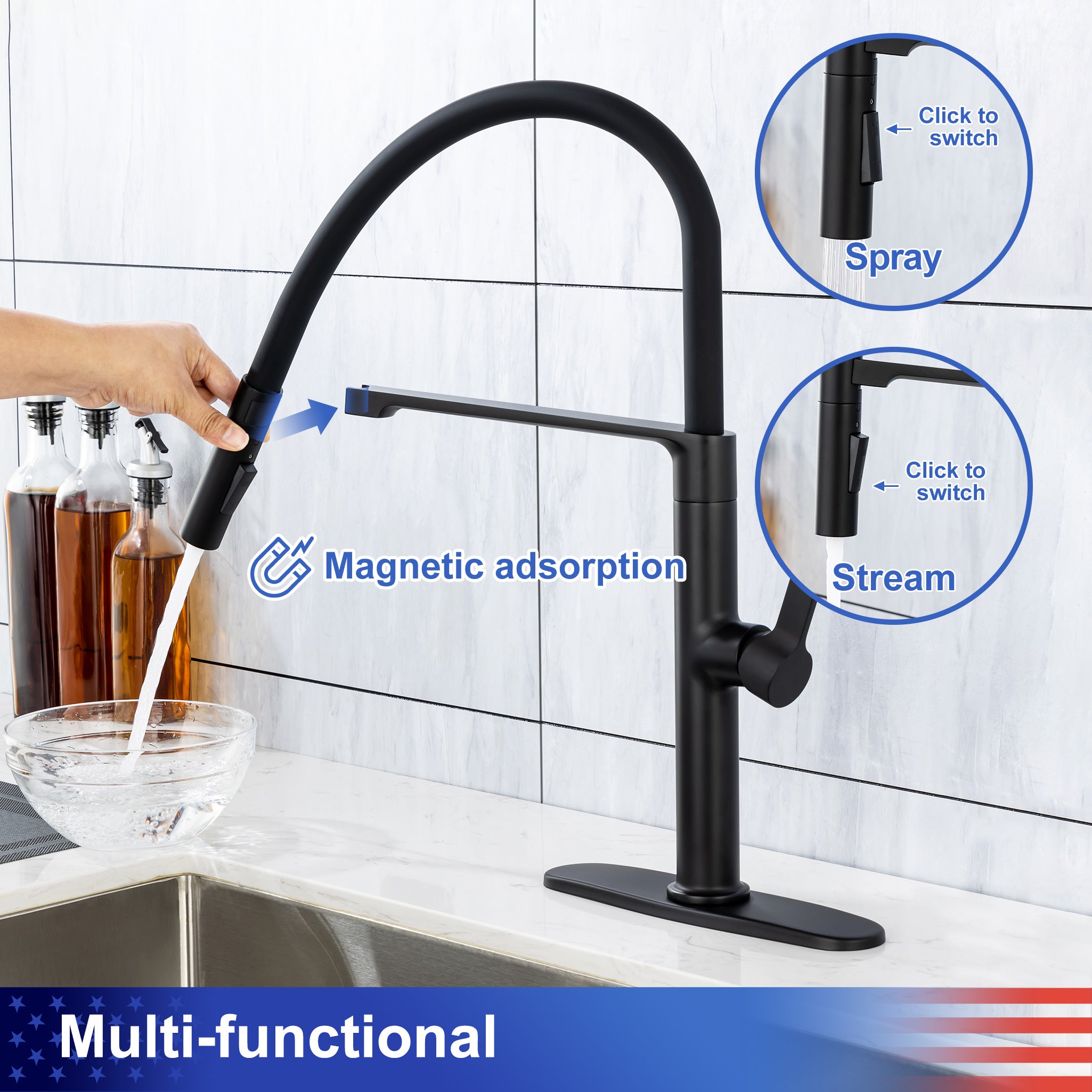 Single-Handle Pull-Down Kitchen Faucet