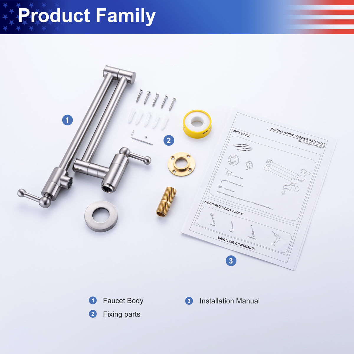 RAINLEX Single-Handle Kitchen Faucet (S6007)
