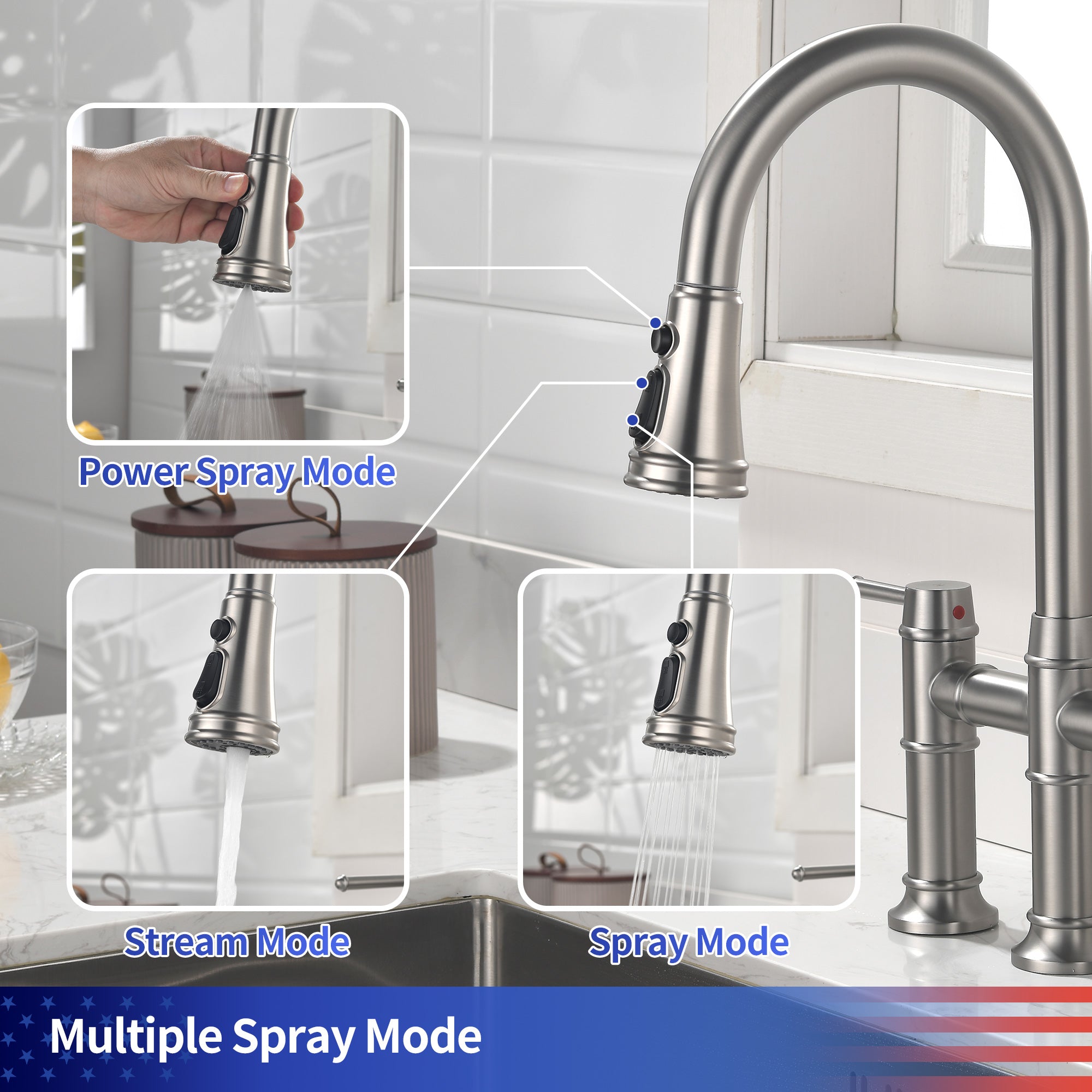 2-Handle Pull-Down Kitchen Faucet