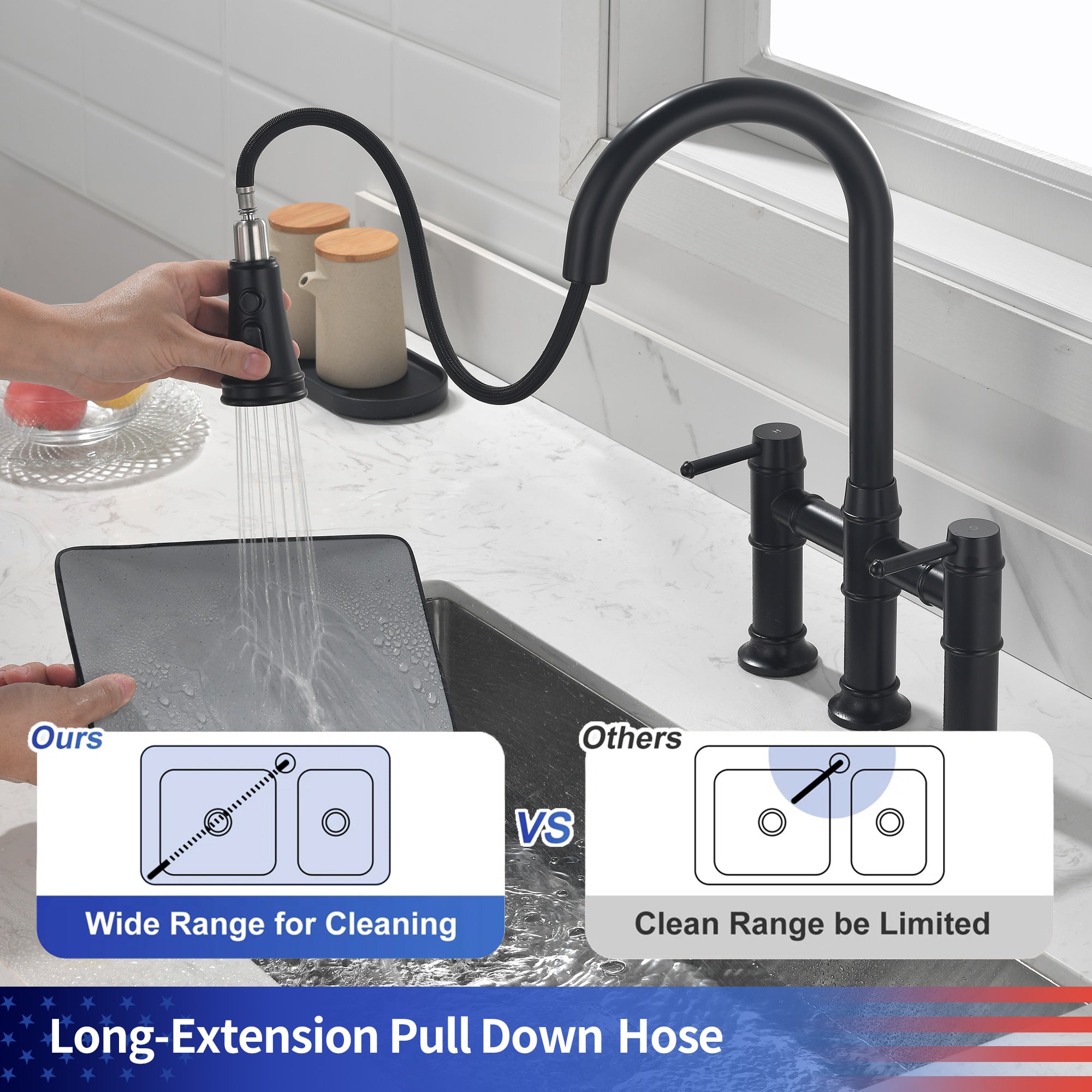 2-Handle Pull-Down Kitchen Faucet