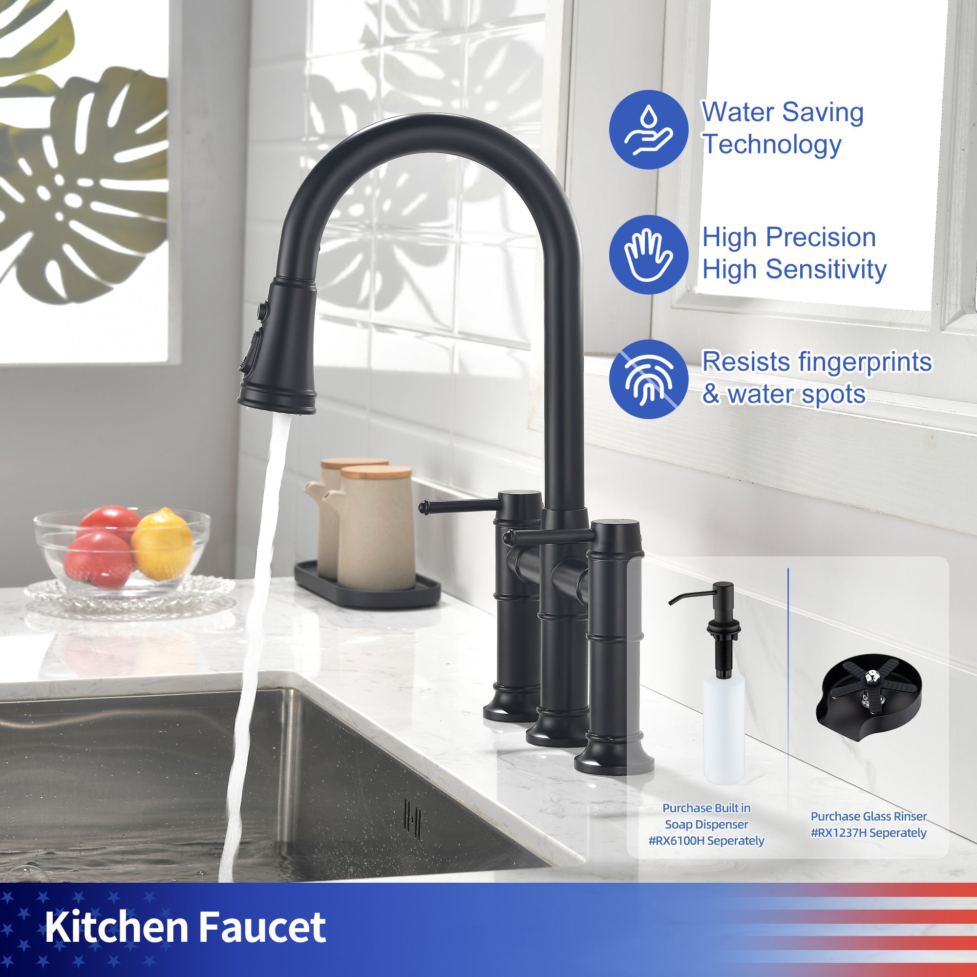2-Handle Pull-Down Kitchen Faucet