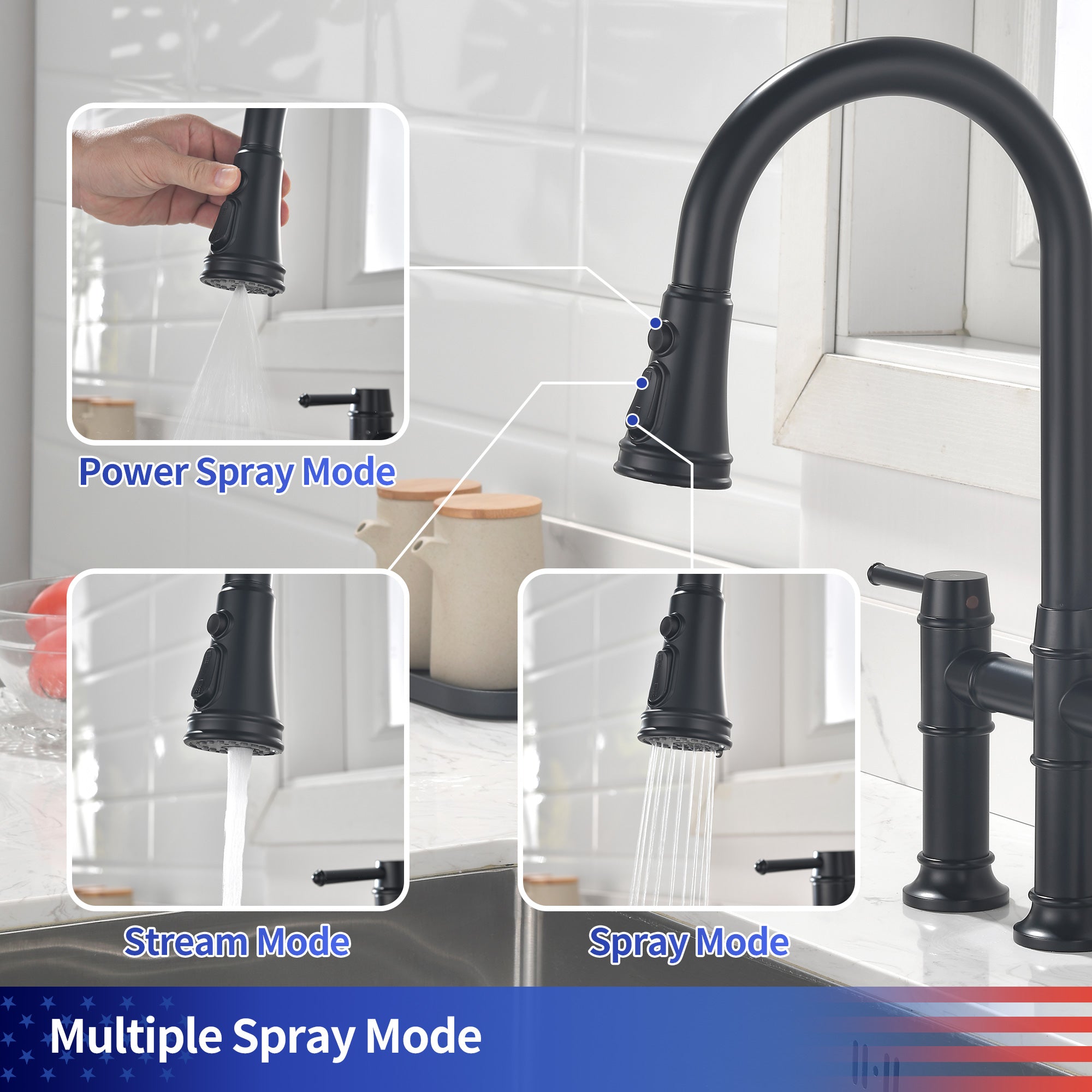 2-Handle Pull-Down Kitchen Faucet
