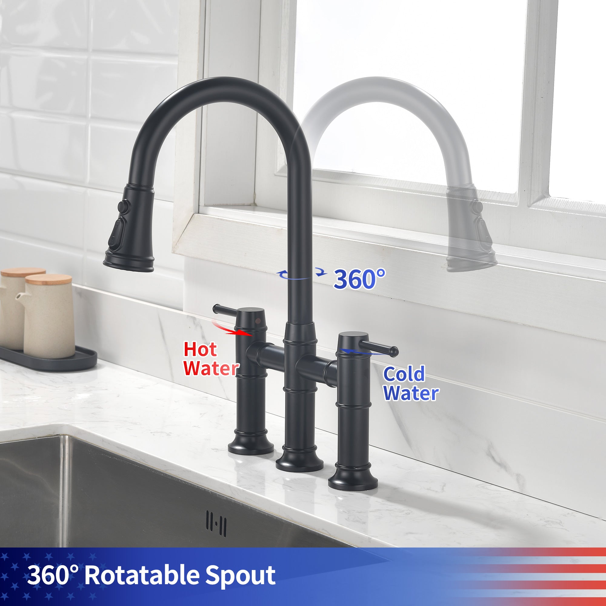 2-Handle Pull-Down Kitchen Faucet