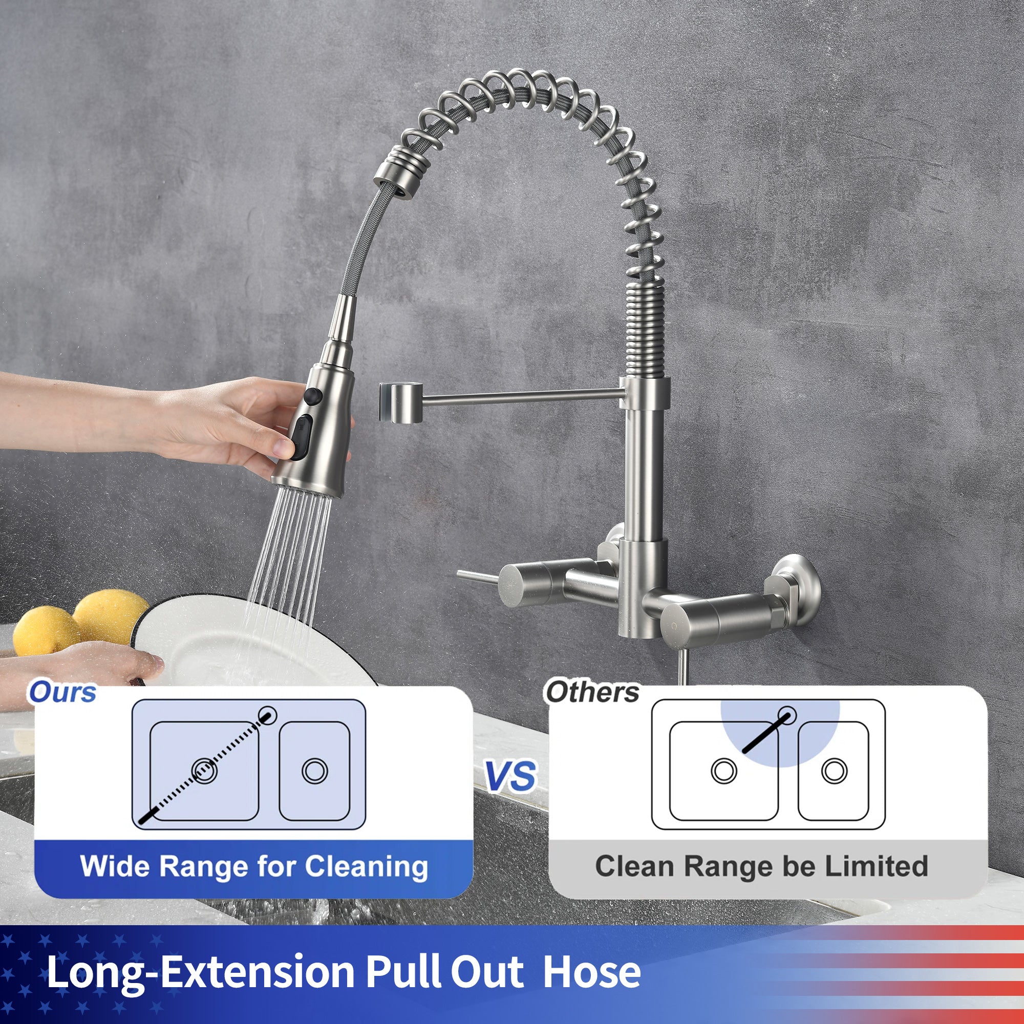 Single-Handle Pull-Down Kitchen Faucet (S6019)
