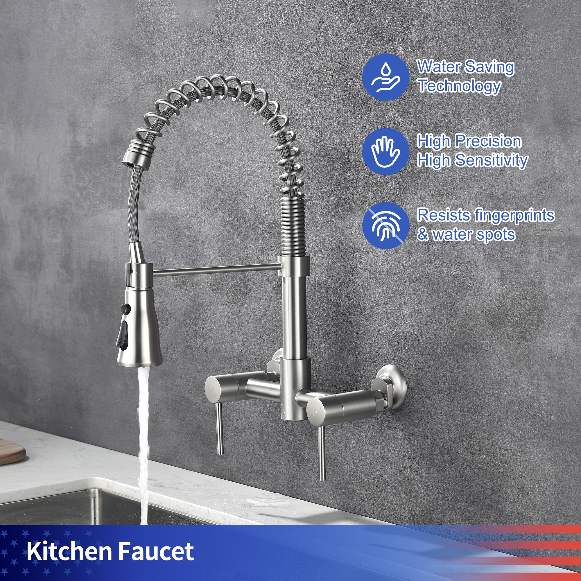 Single-Handle Pull-Down Kitchen Faucet (S6019)