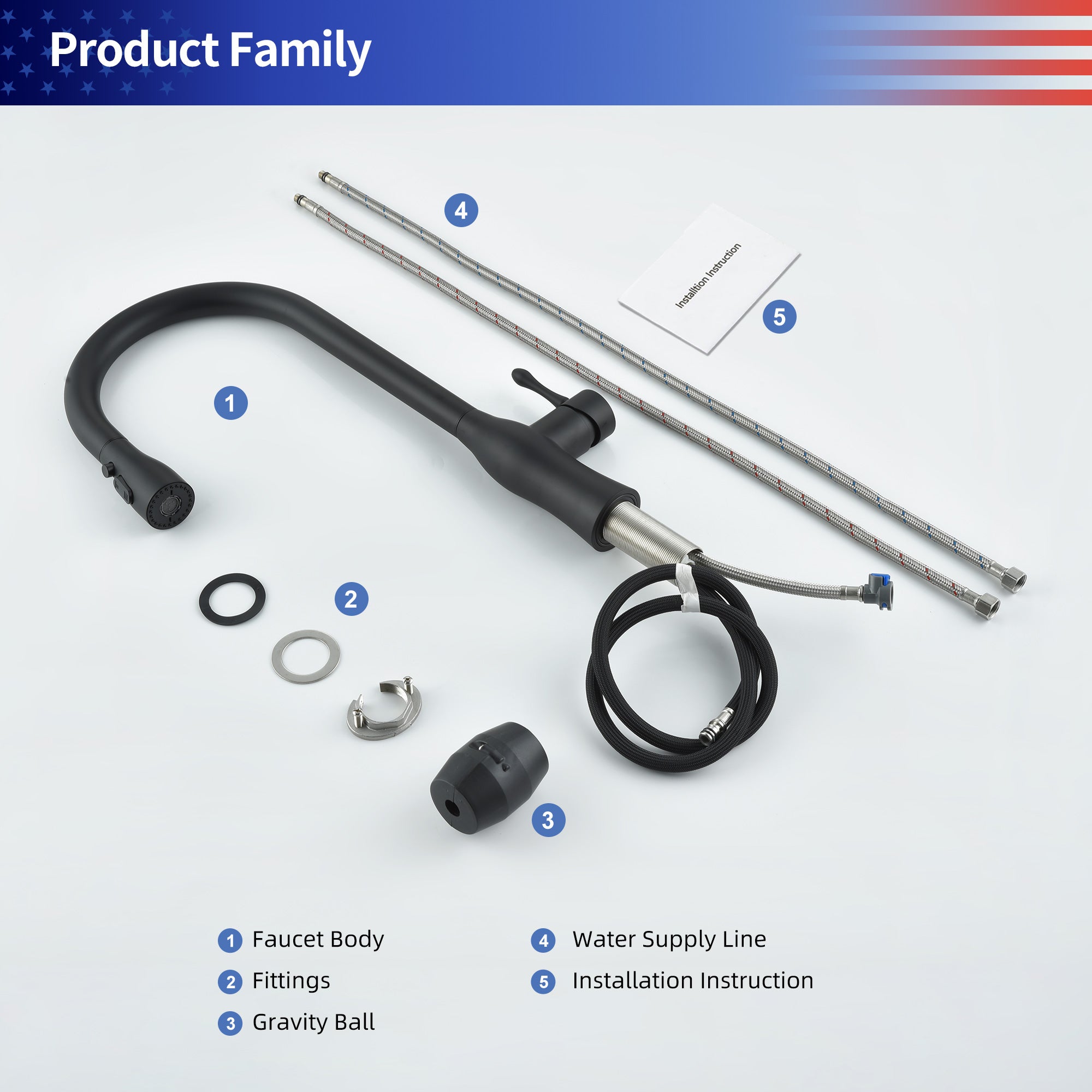 Pull-Down Single Handle Kitchen Faucet RX6020