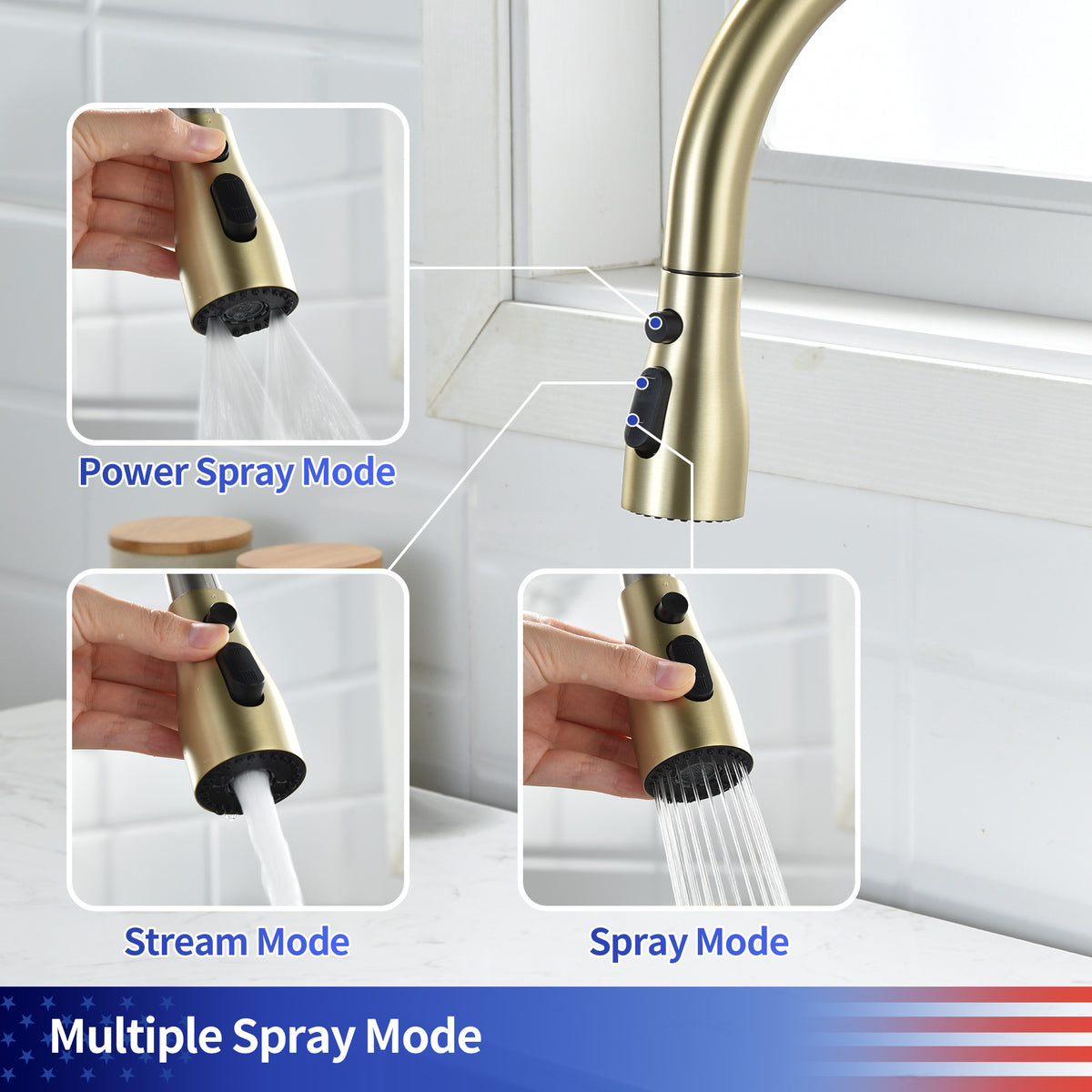 RAINLEX Single-Handle Pull-Down Kitchen Faucet (S6020)
