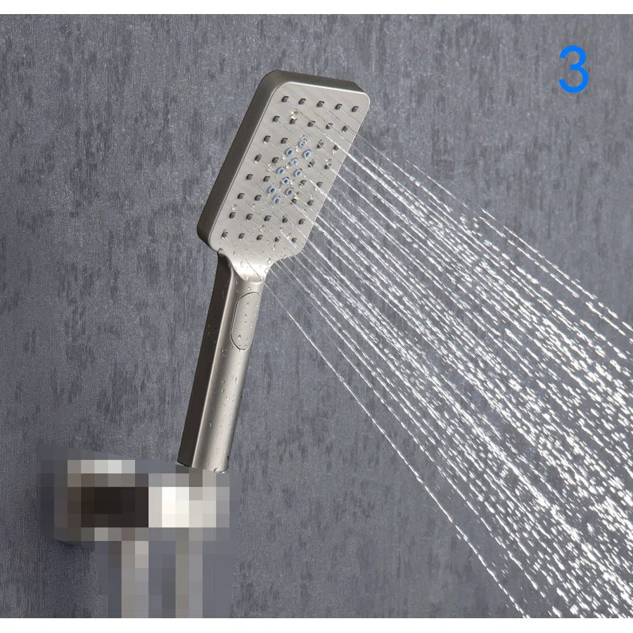 Luxury hand shower with press-to-switch spray modes