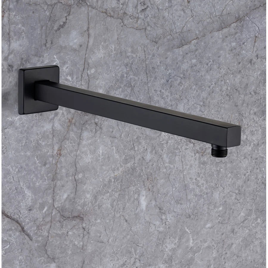 24" Square Extra-Long Wall-Mount Shower Arm with Flange
