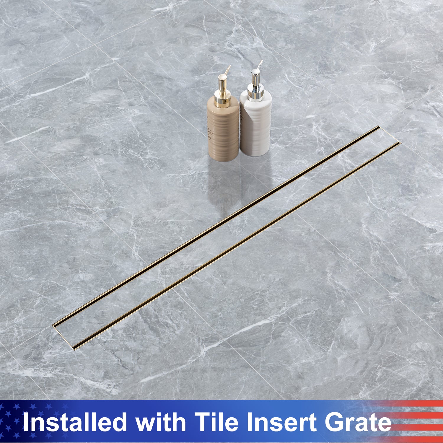 Drain de douche à grille linéaire de 32 po de largeur RX7001-32
