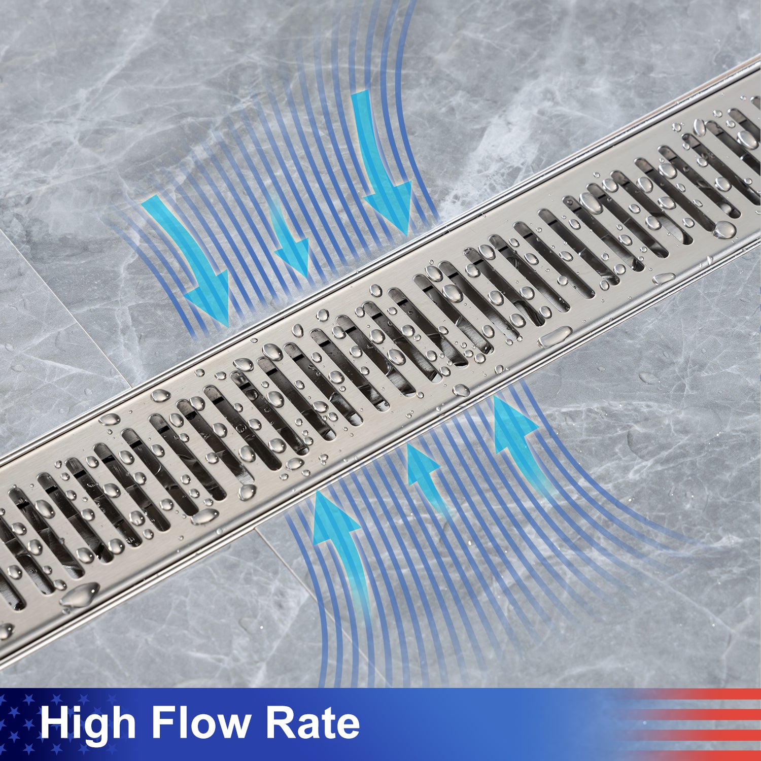 32'' W Linear Grid Shower Drain RX7002-32