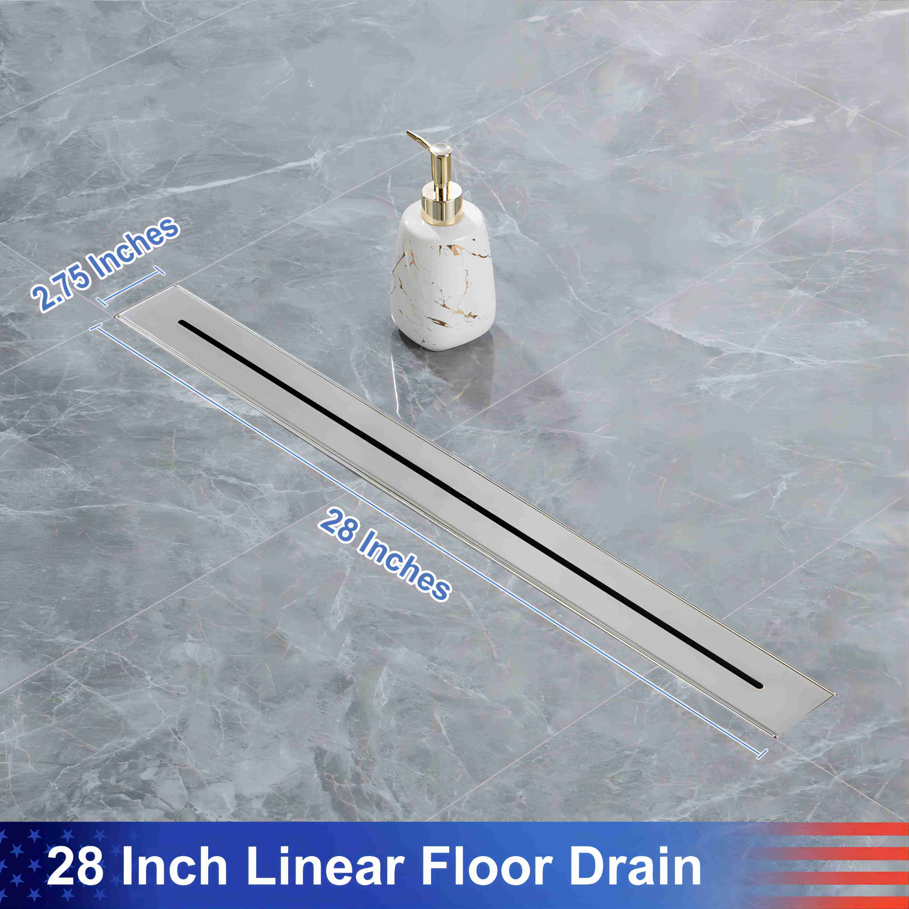 28'' W Linear Grid Shower Drain RX7006-28