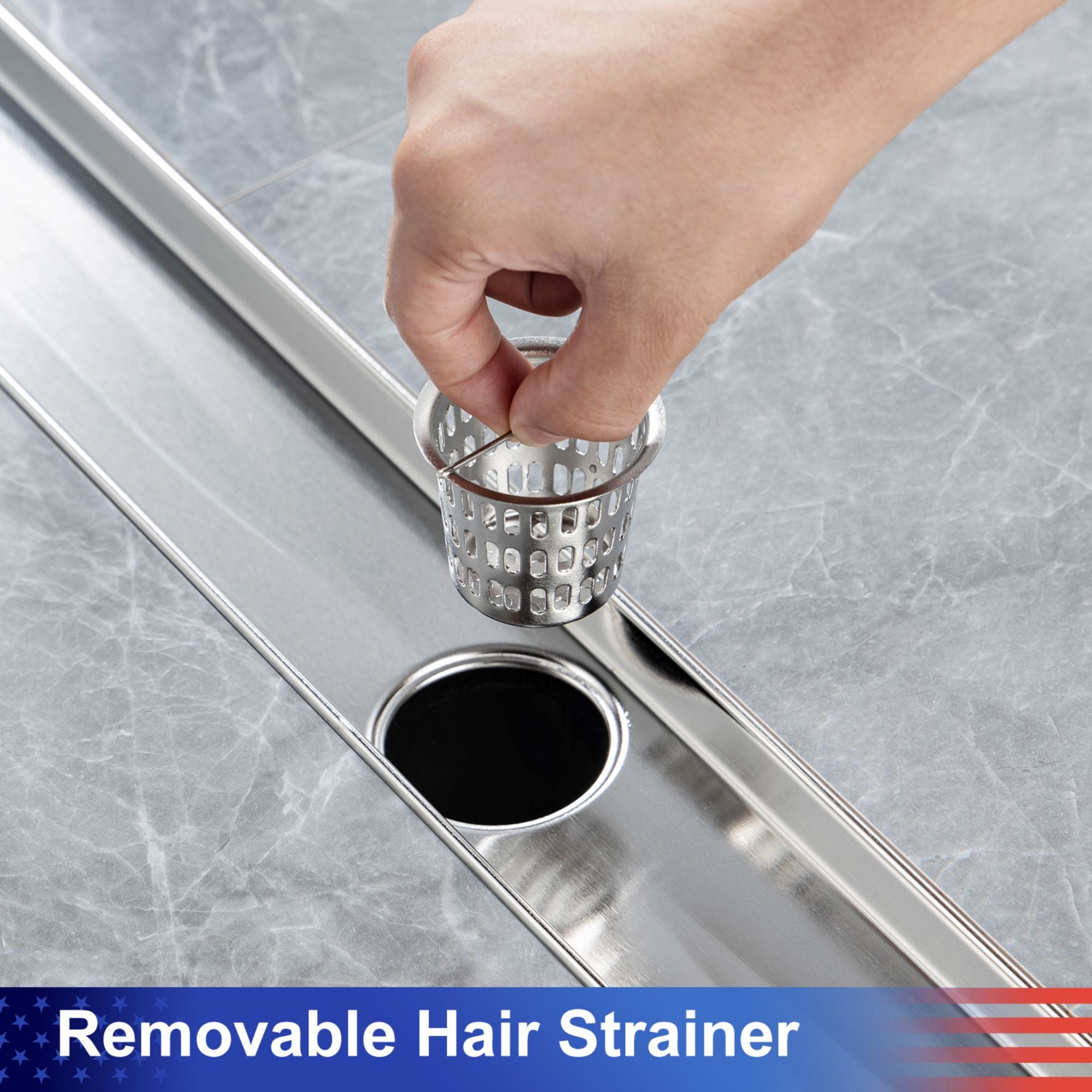 Drain de douche à grille linéaire de 36 po de largeur RX7006-36