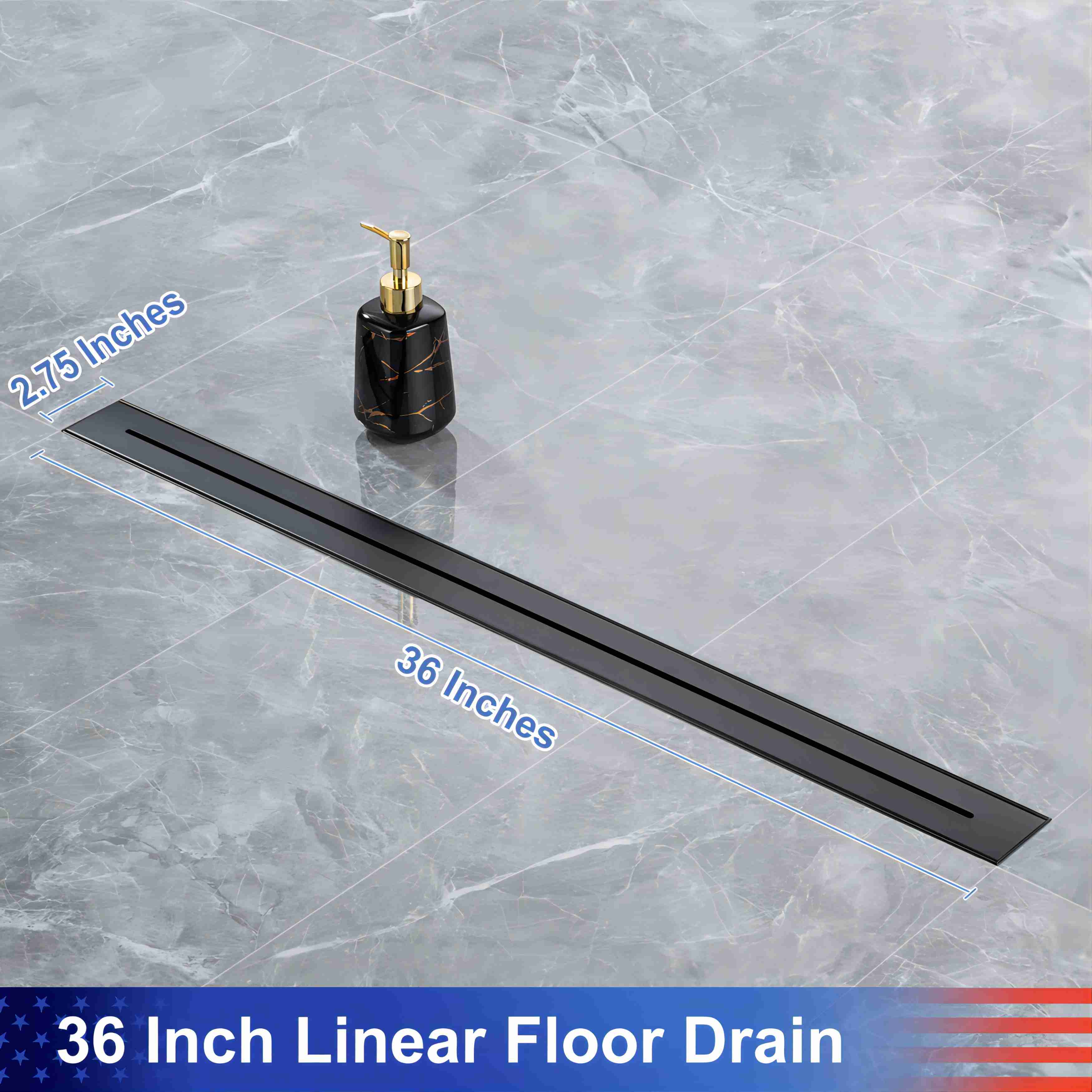 Drain de douche à grille linéaire de 36 po de largeur RX7006-36