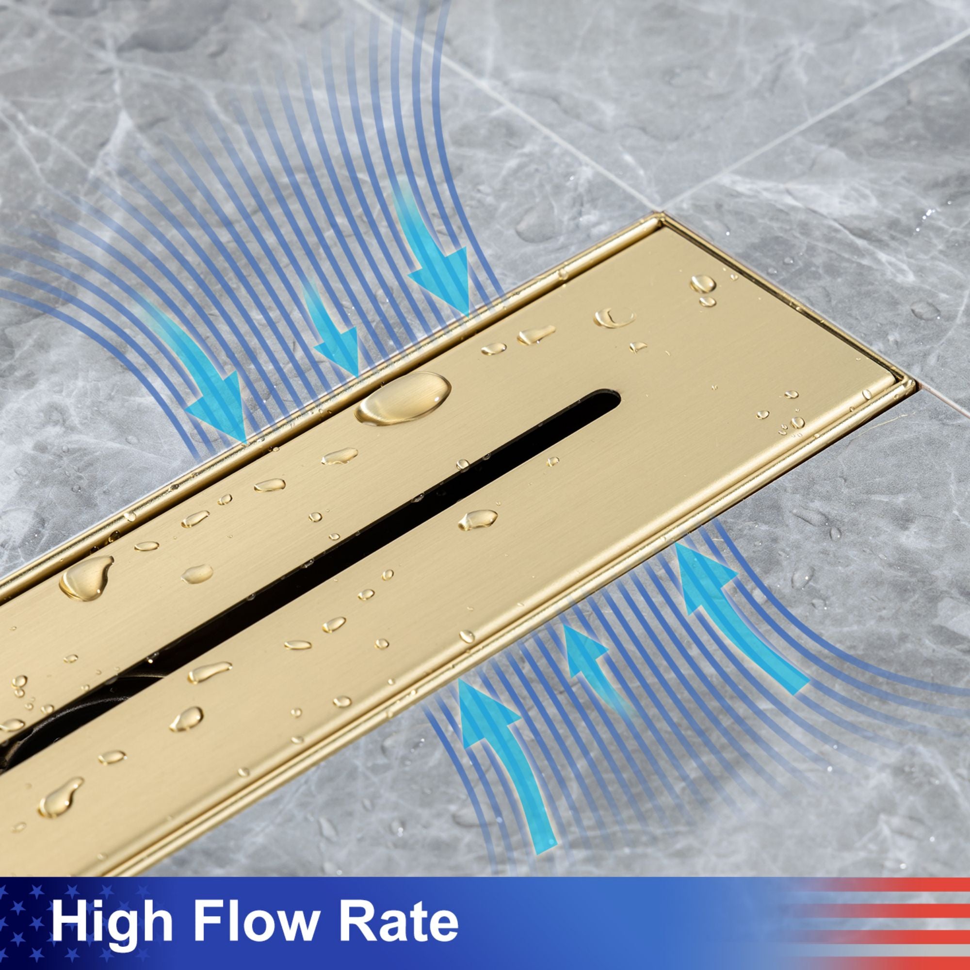 12'' W Linear Grid Shower Drain RX7006-12