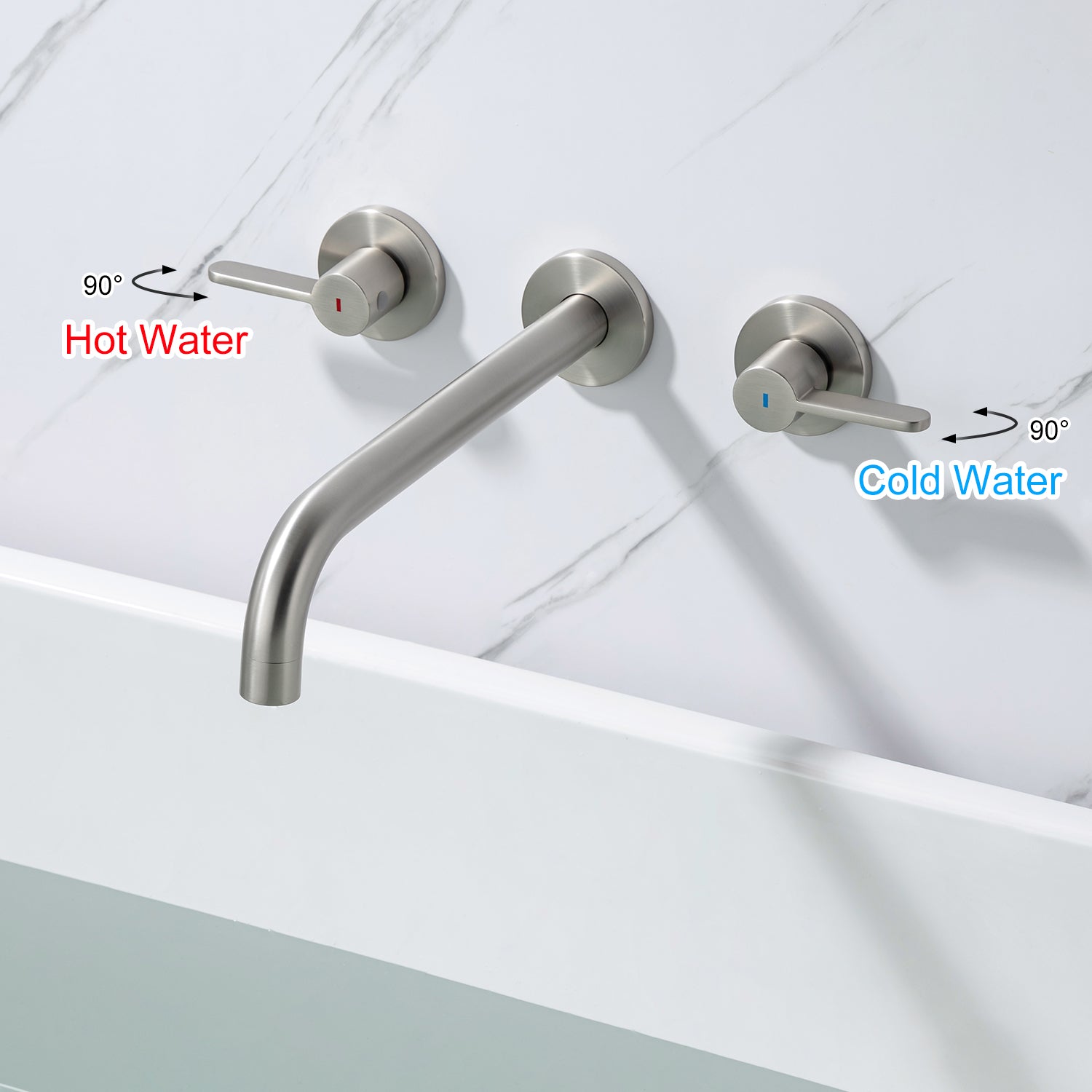 90° C Hot Water 90° Cold Water