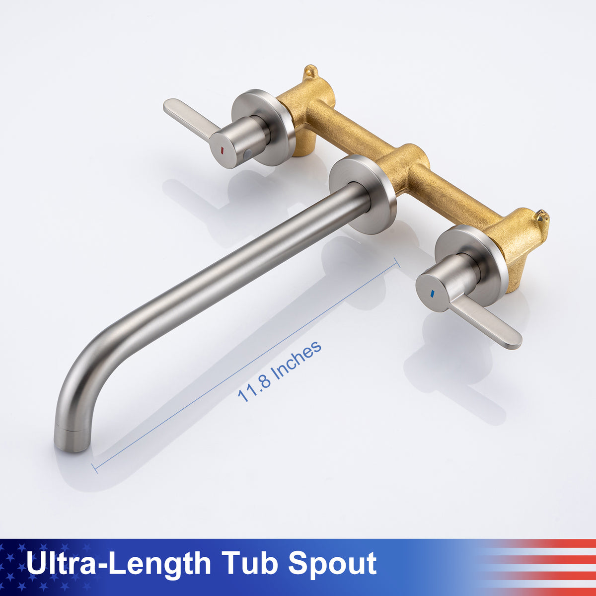 Wall Mounted 2-Handle Roman Tub Faucet RX8014 | Rainlex Store