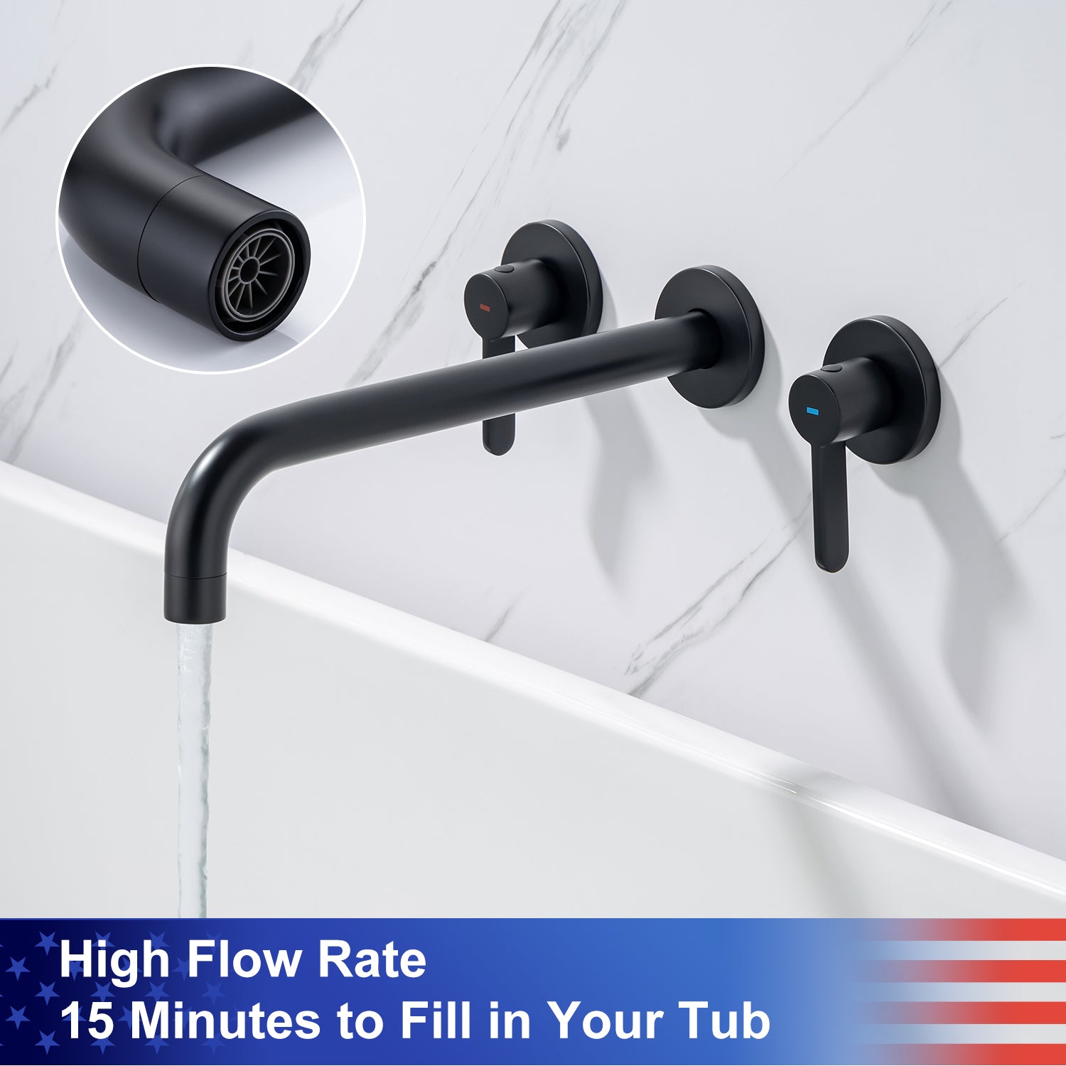 2-Handle Wall-Mount Roman Tub Faucet